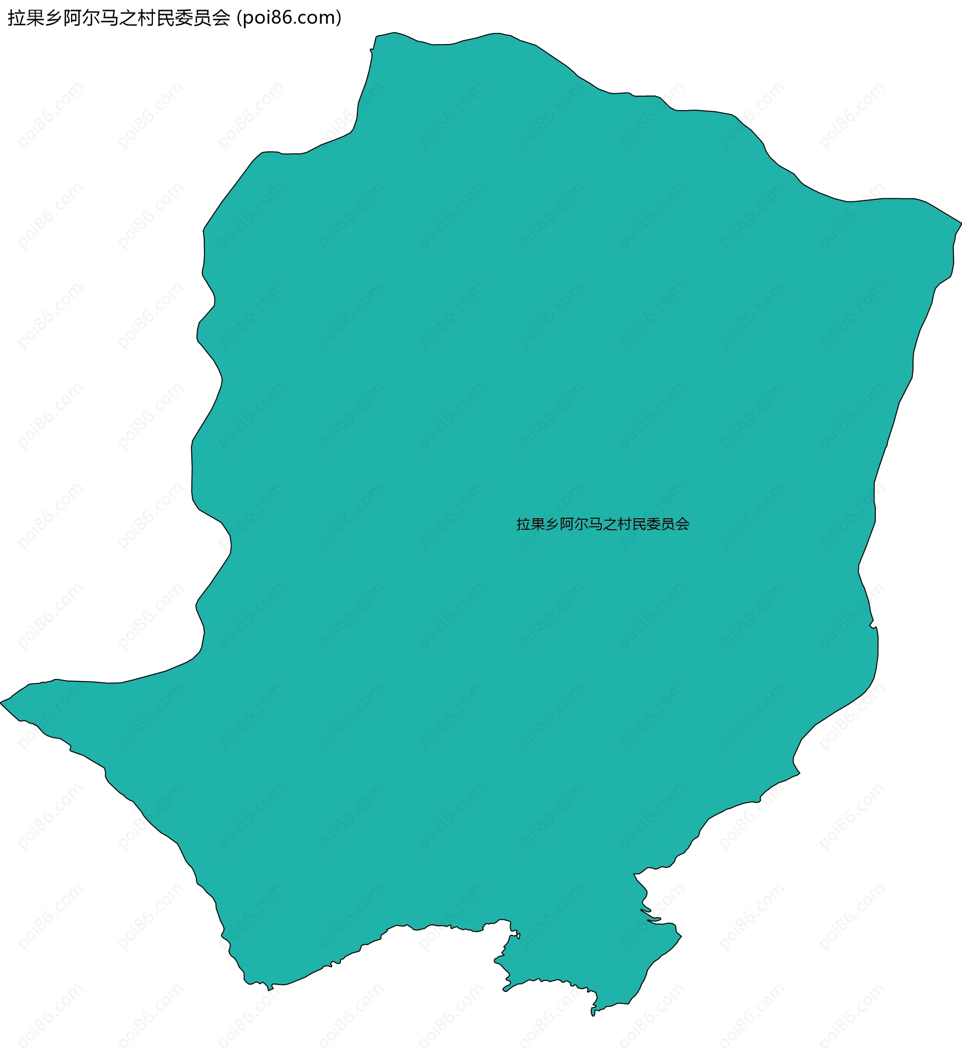 拉果乡阿尔马之村民委员会边界地图
