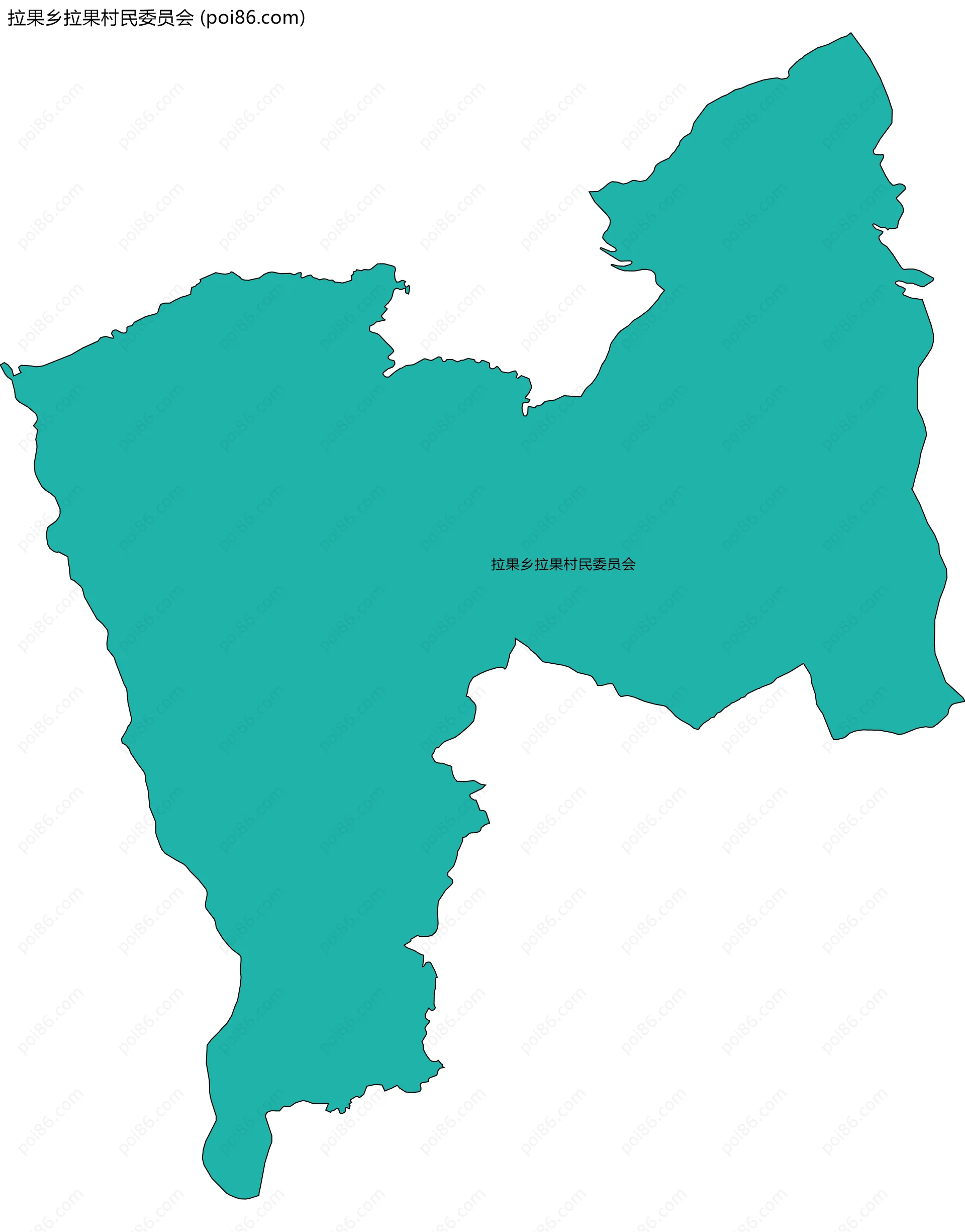 拉果乡拉果村民委员会边界地图