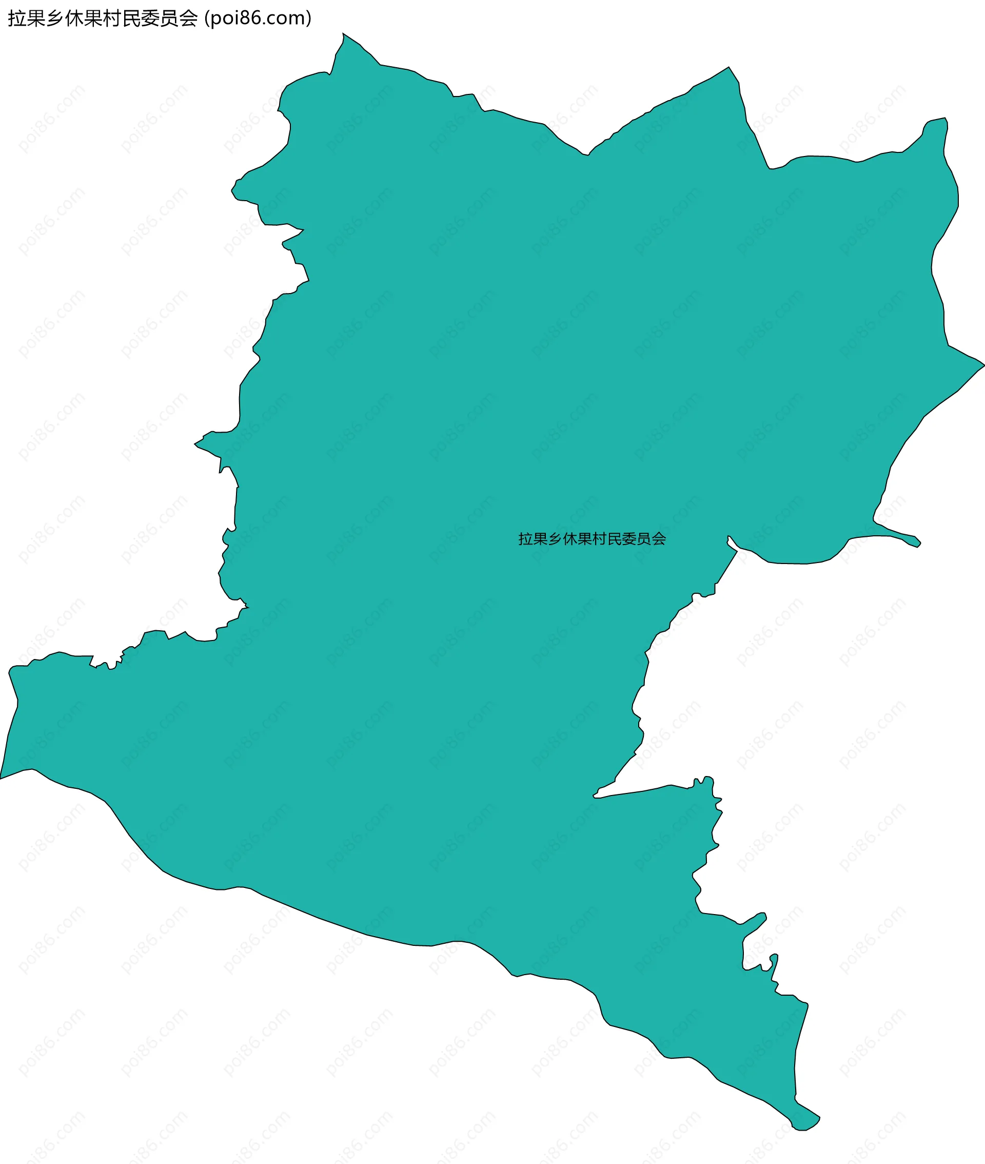 拉果乡休果村民委员会边界地图