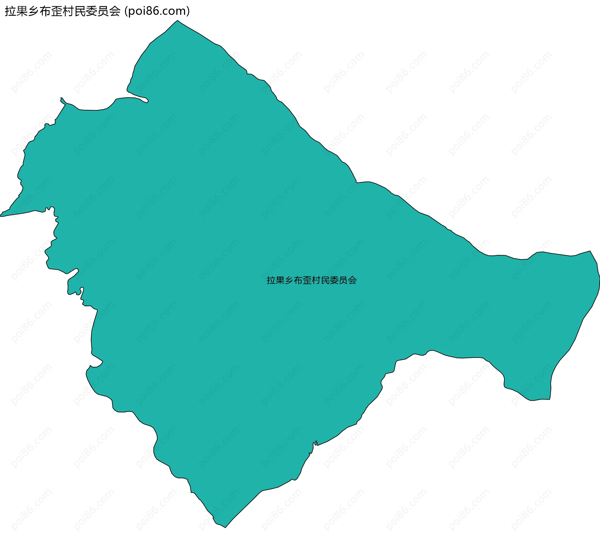 拉果乡布歪村民委员会边界地图