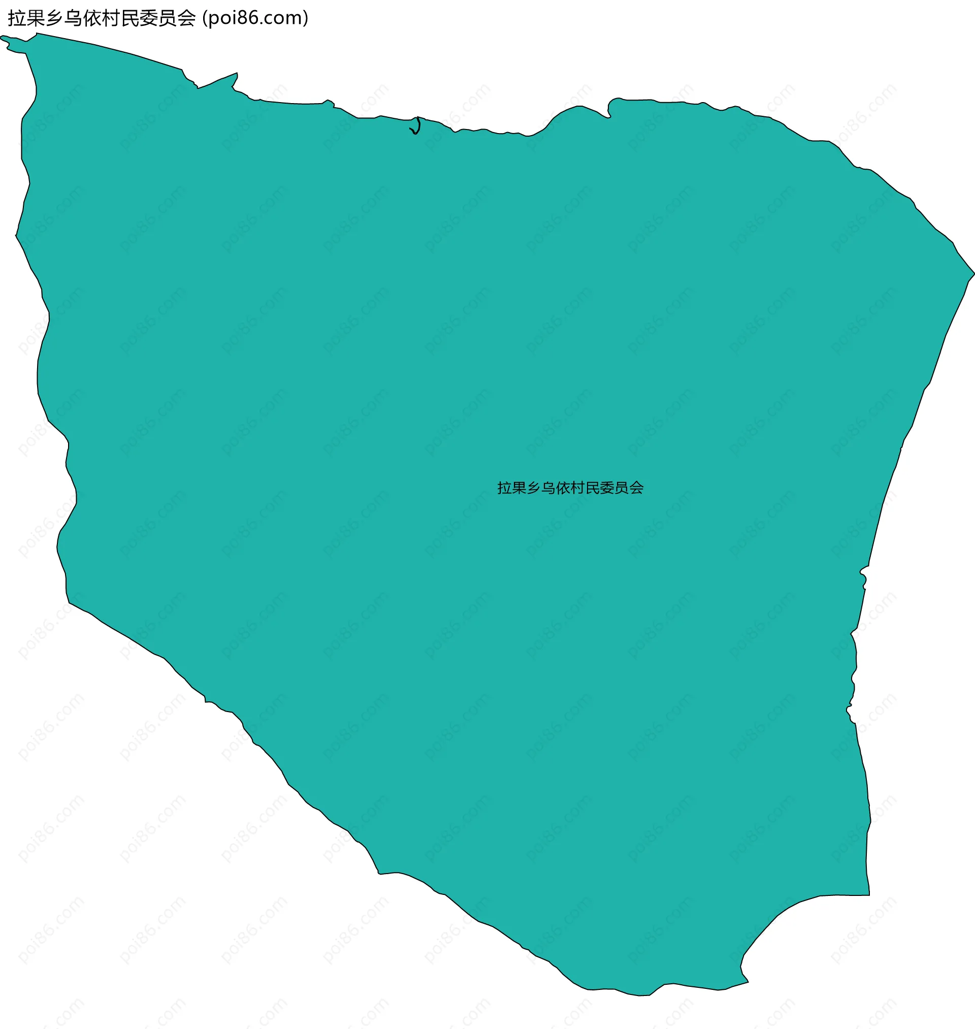 拉果乡乌依村民委员会边界地图