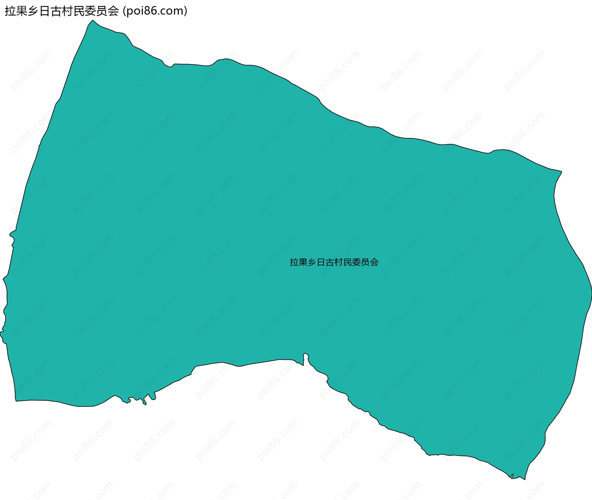 拉果乡日古村民委员会边界地图