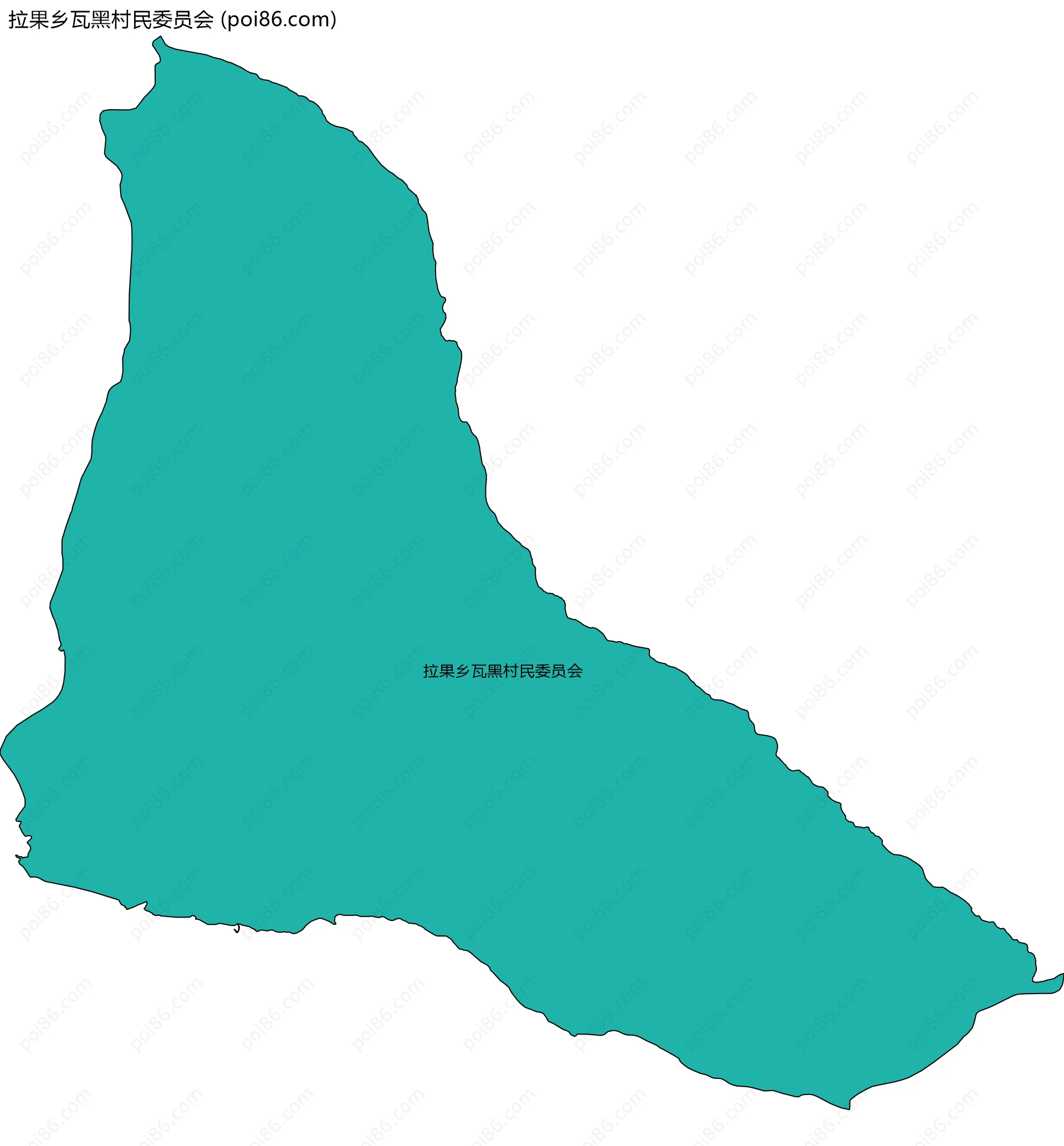 拉果乡瓦黑村民委员会边界地图