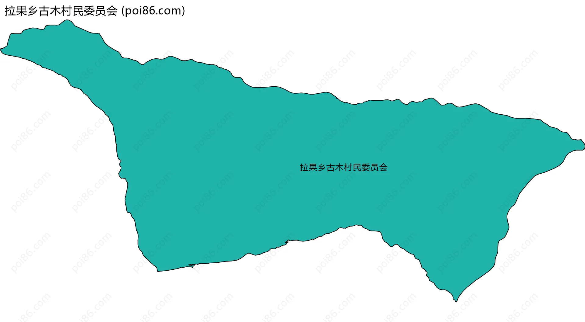 拉果乡古木村民委员会边界地图