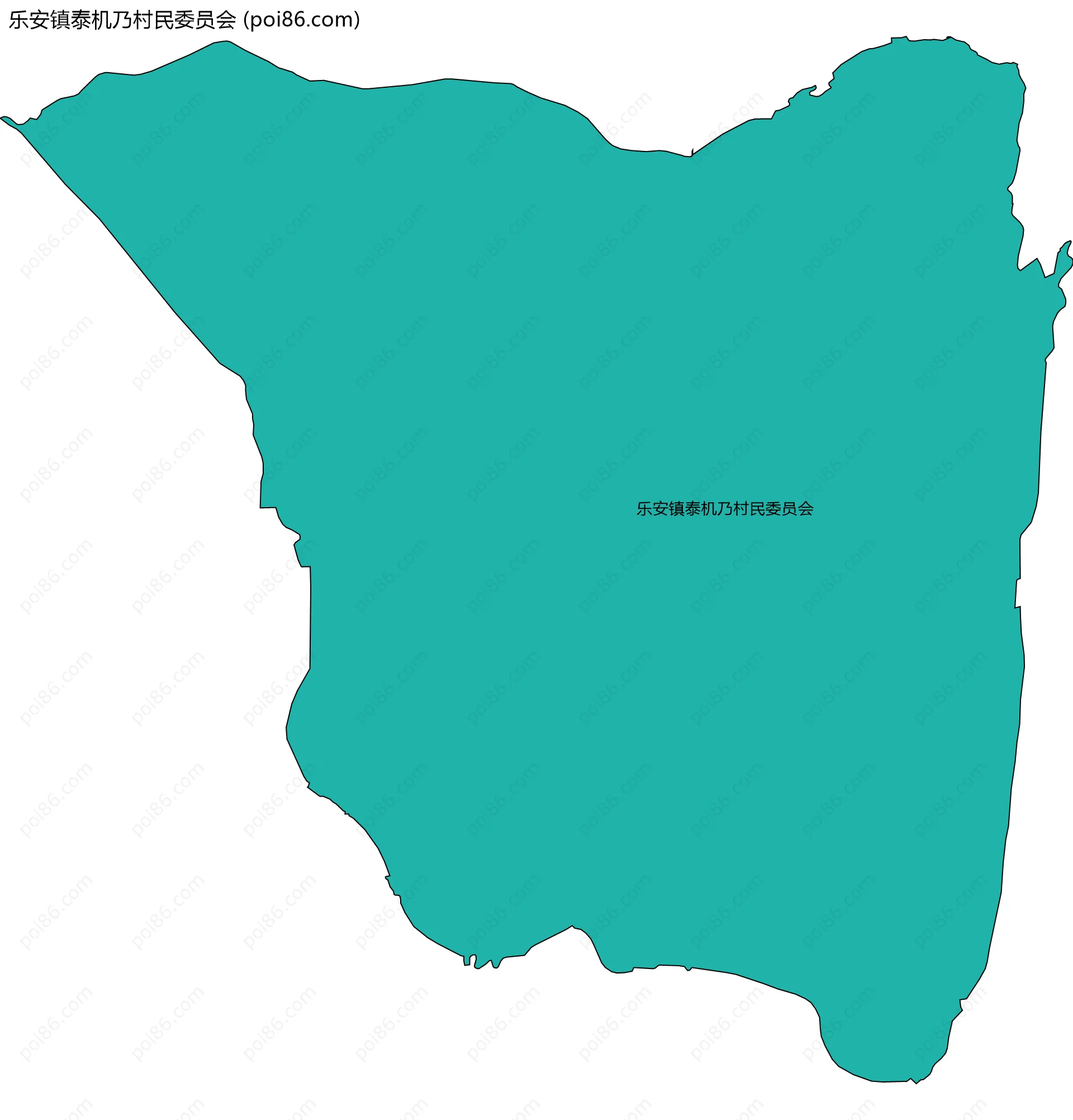 乐安镇泰机乃村民委员会边界地图