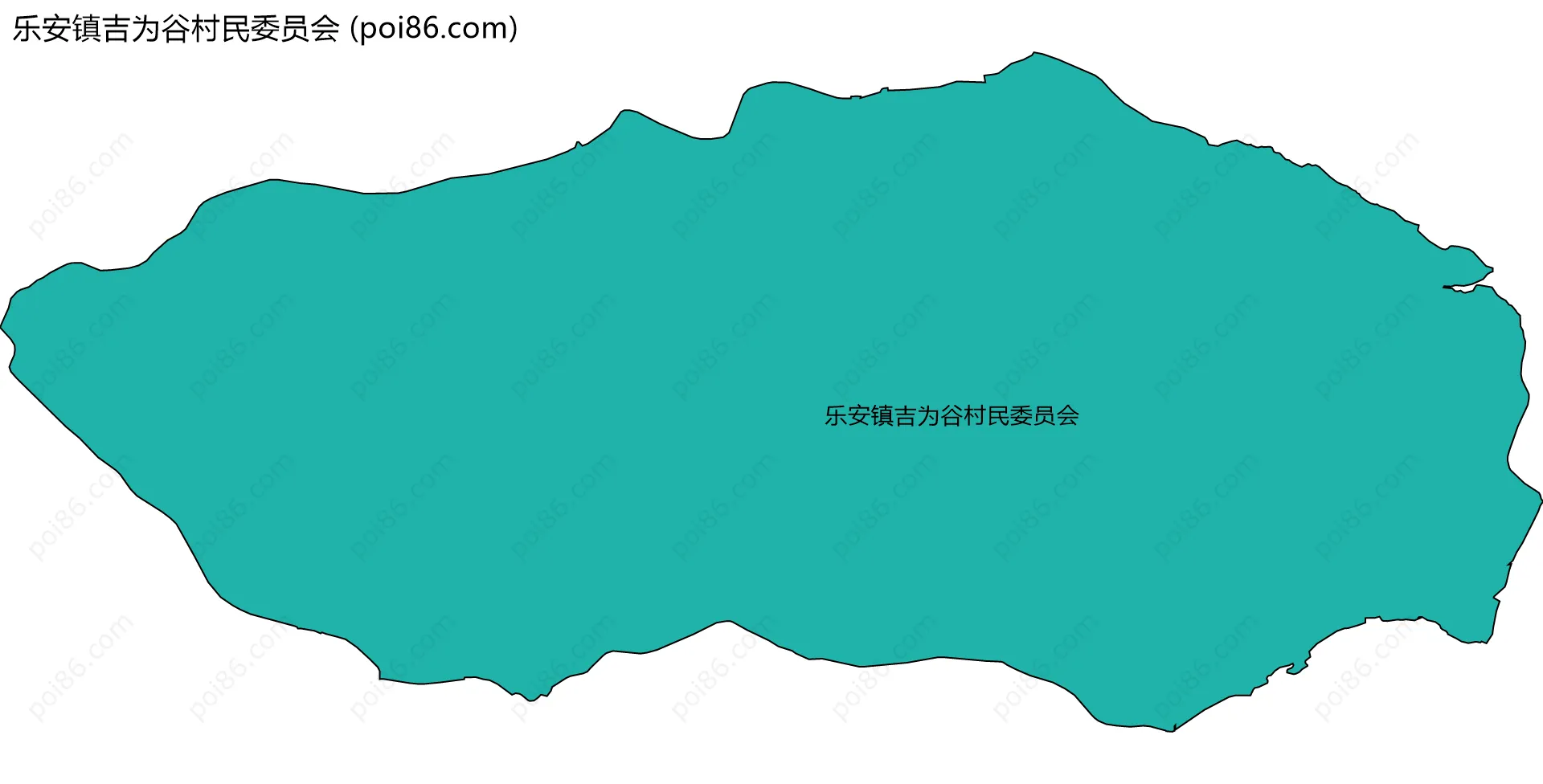 乐安镇吉为谷村民委员会边界地图