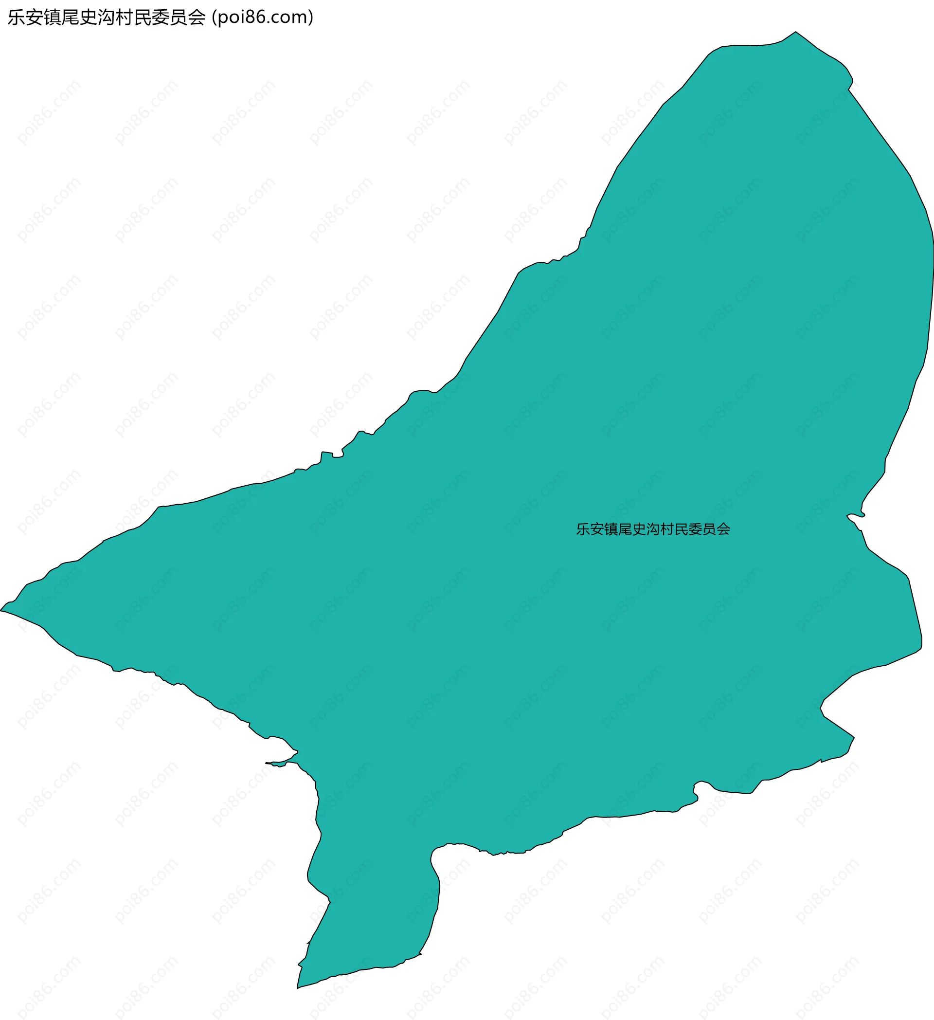 乐安镇尾史沟村民委员会边界地图