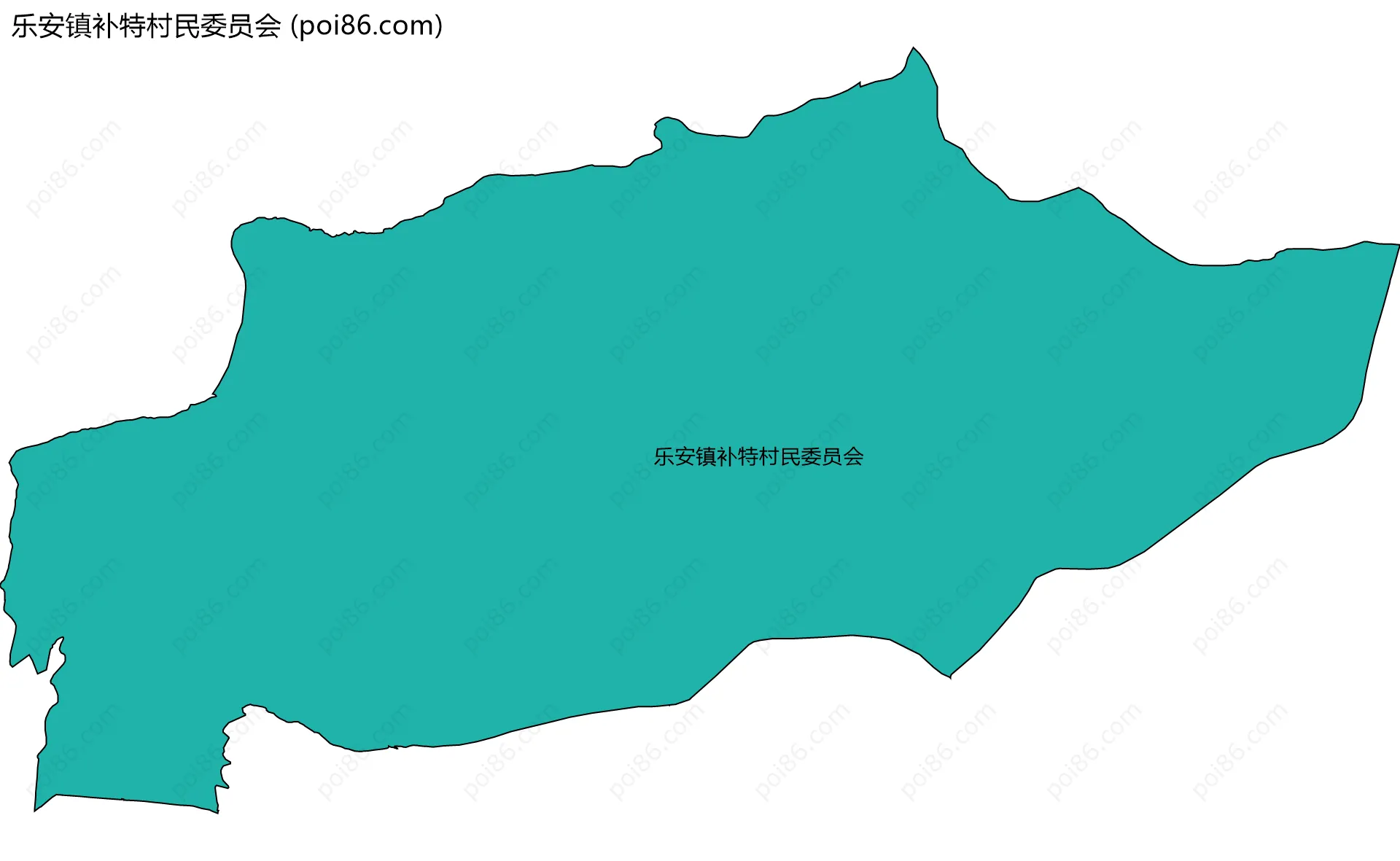 乐安镇补特村民委员会边界地图