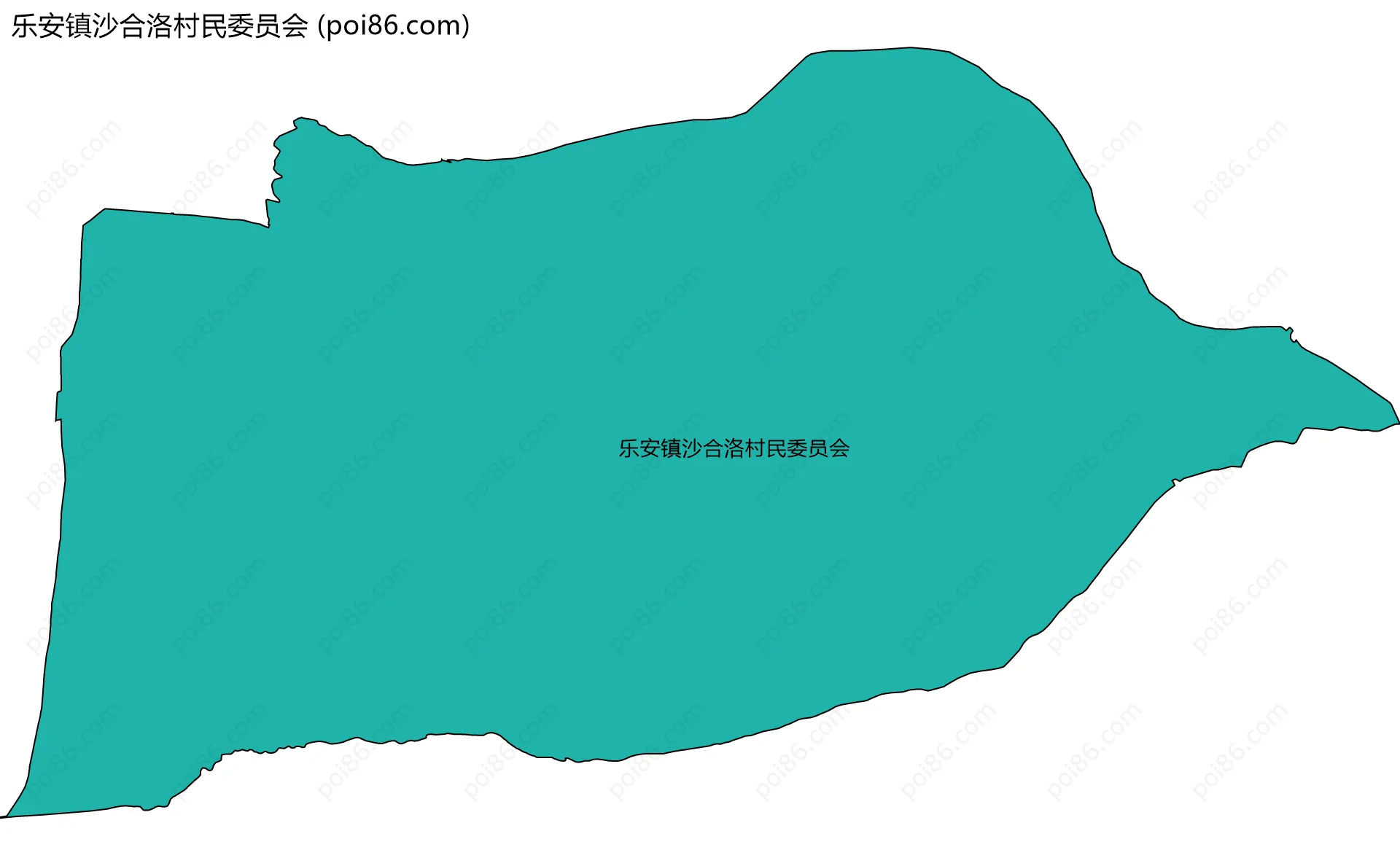 乐安镇沙合洛村民委员会边界地图