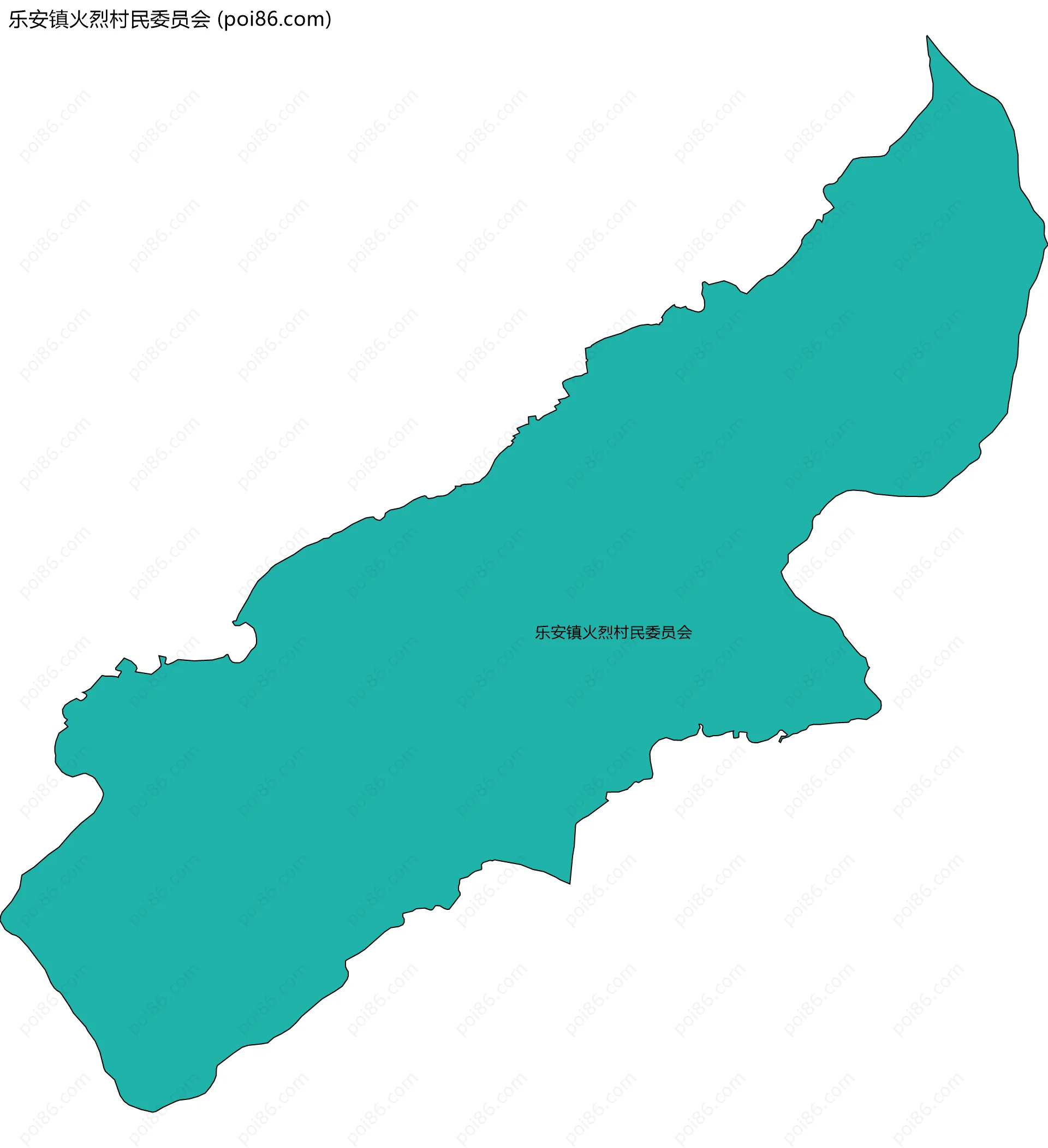 乐安镇火烈村民委员会边界地图