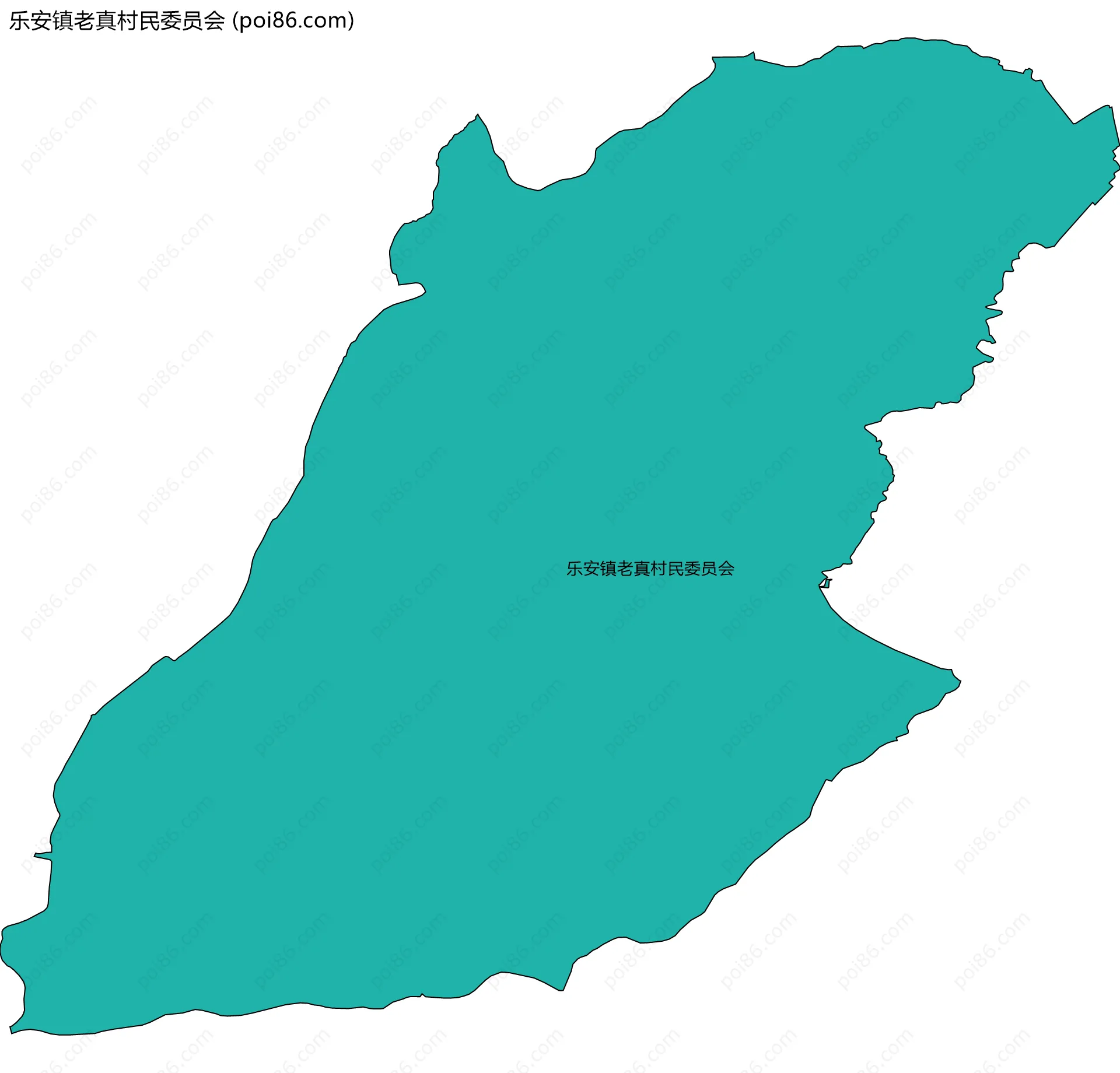 乐安镇老真村民委员会边界地图