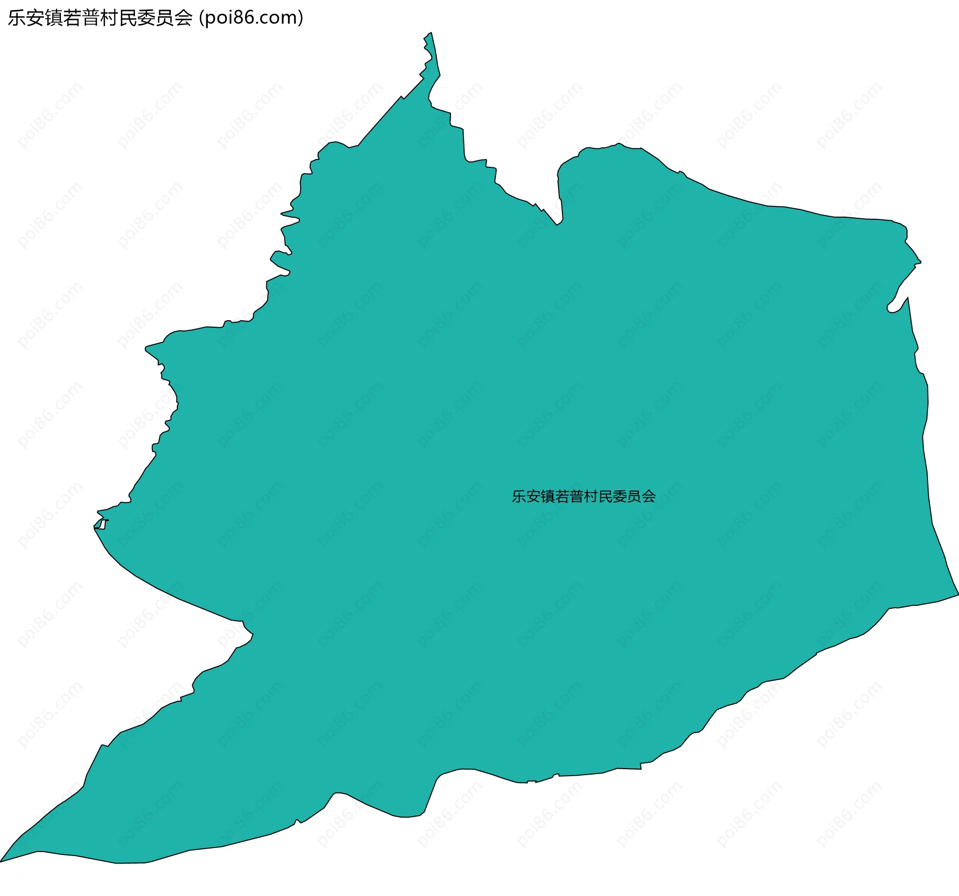 乐安镇若普村民委员会边界地图