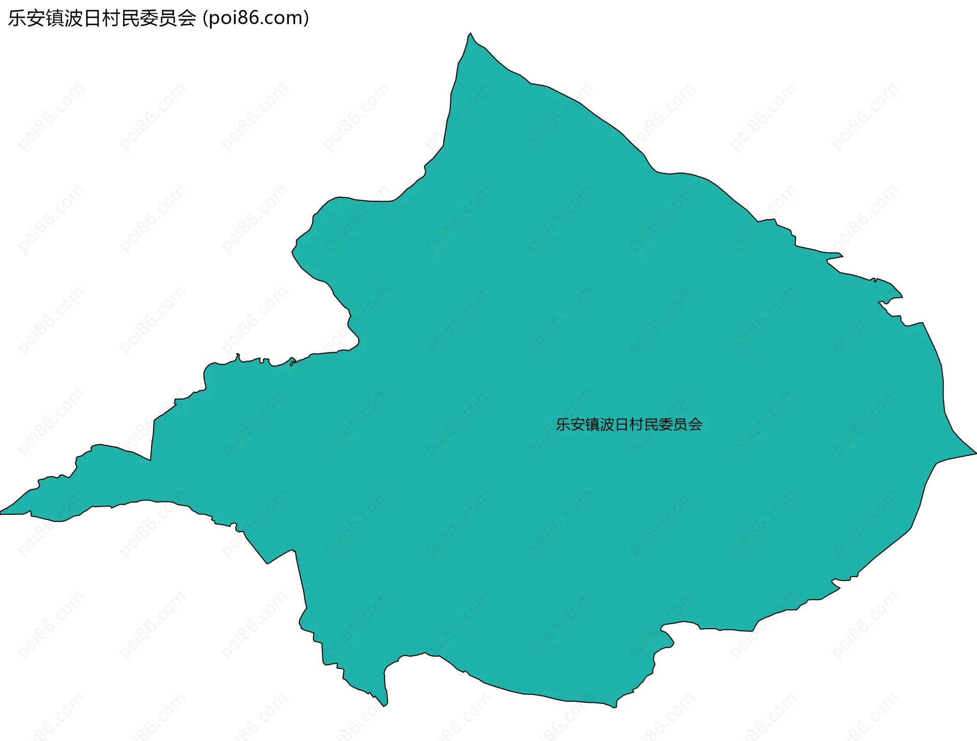 乐安镇波日村民委员会边界地图