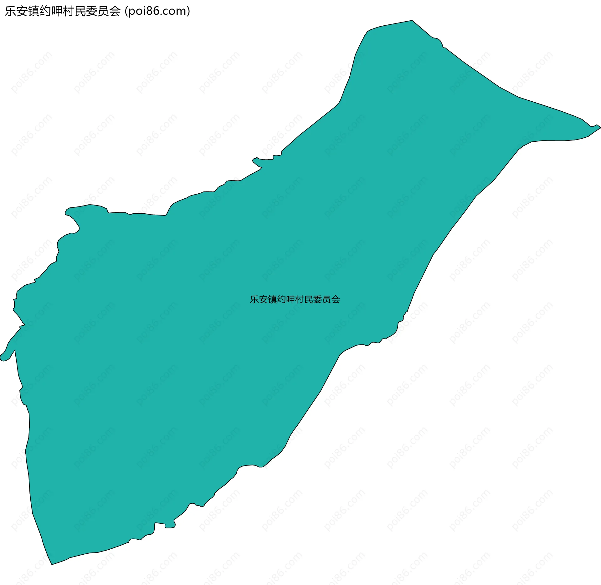 乐安镇约呷村民委员会边界地图
