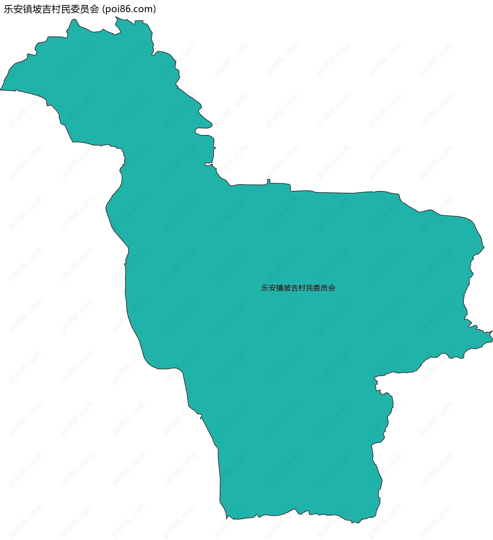 乐安镇坡吉村民委员会边界地图