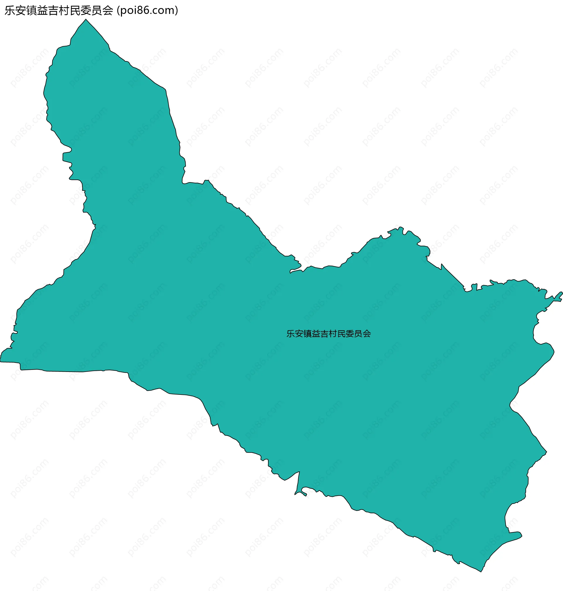 乐安镇益吉村民委员会边界地图