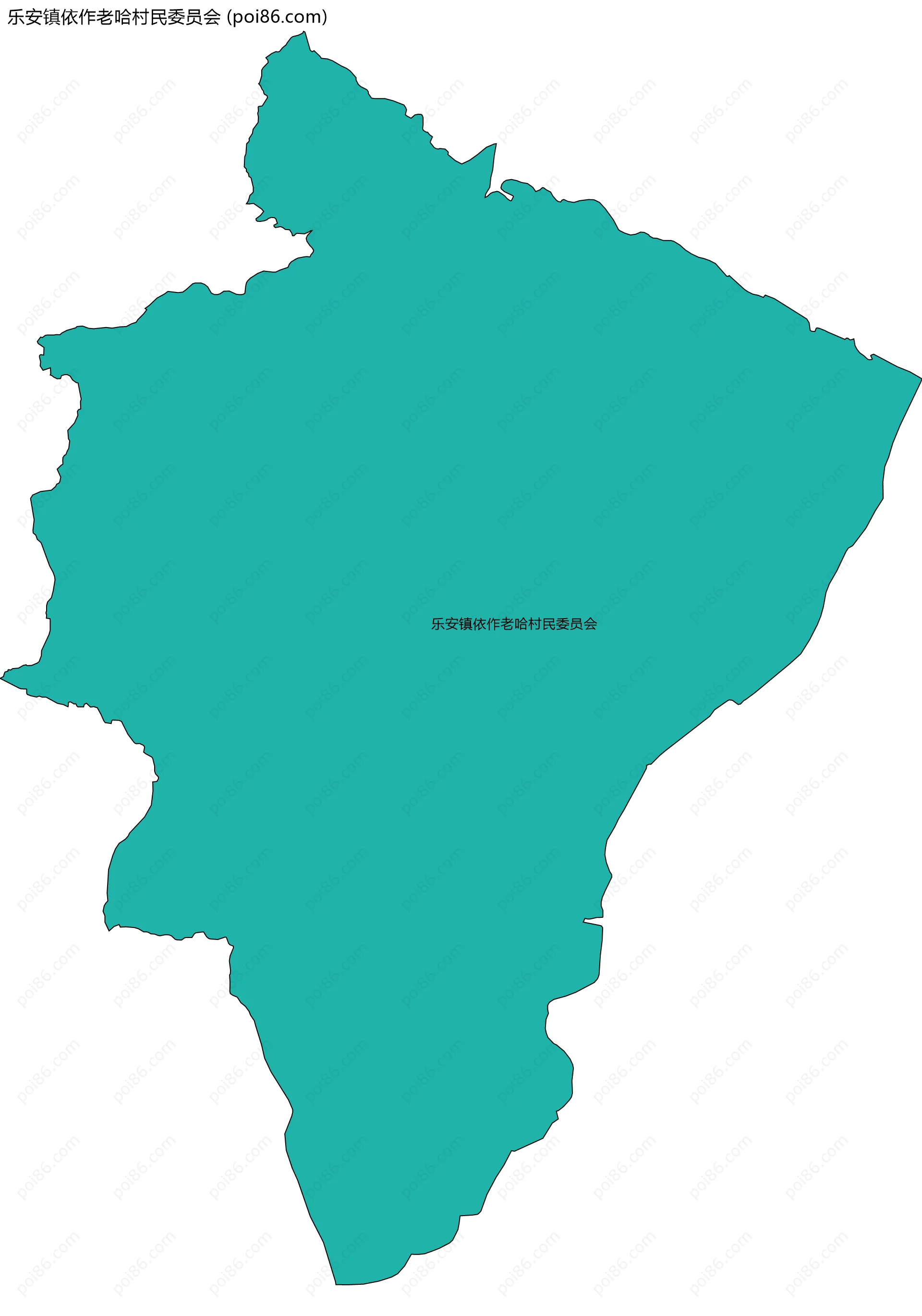 乐安镇依作老哈村民委员会边界地图