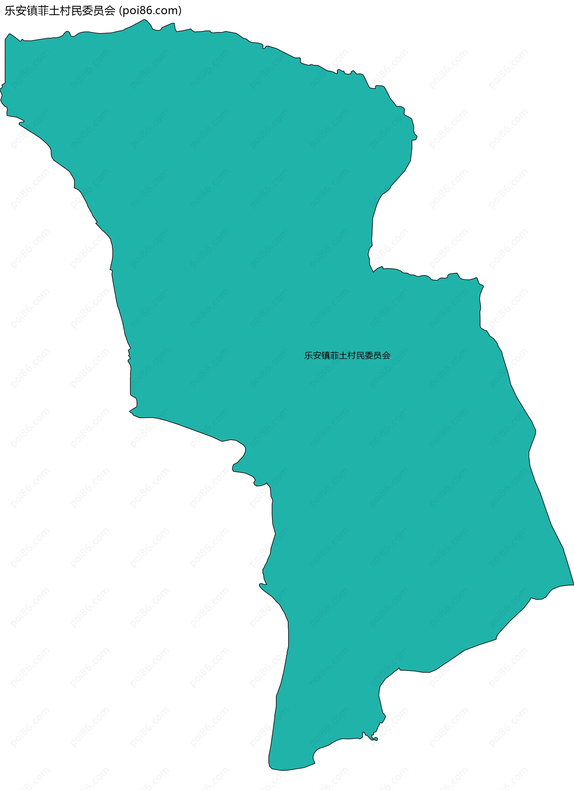 乐安镇菲土村民委员会边界地图