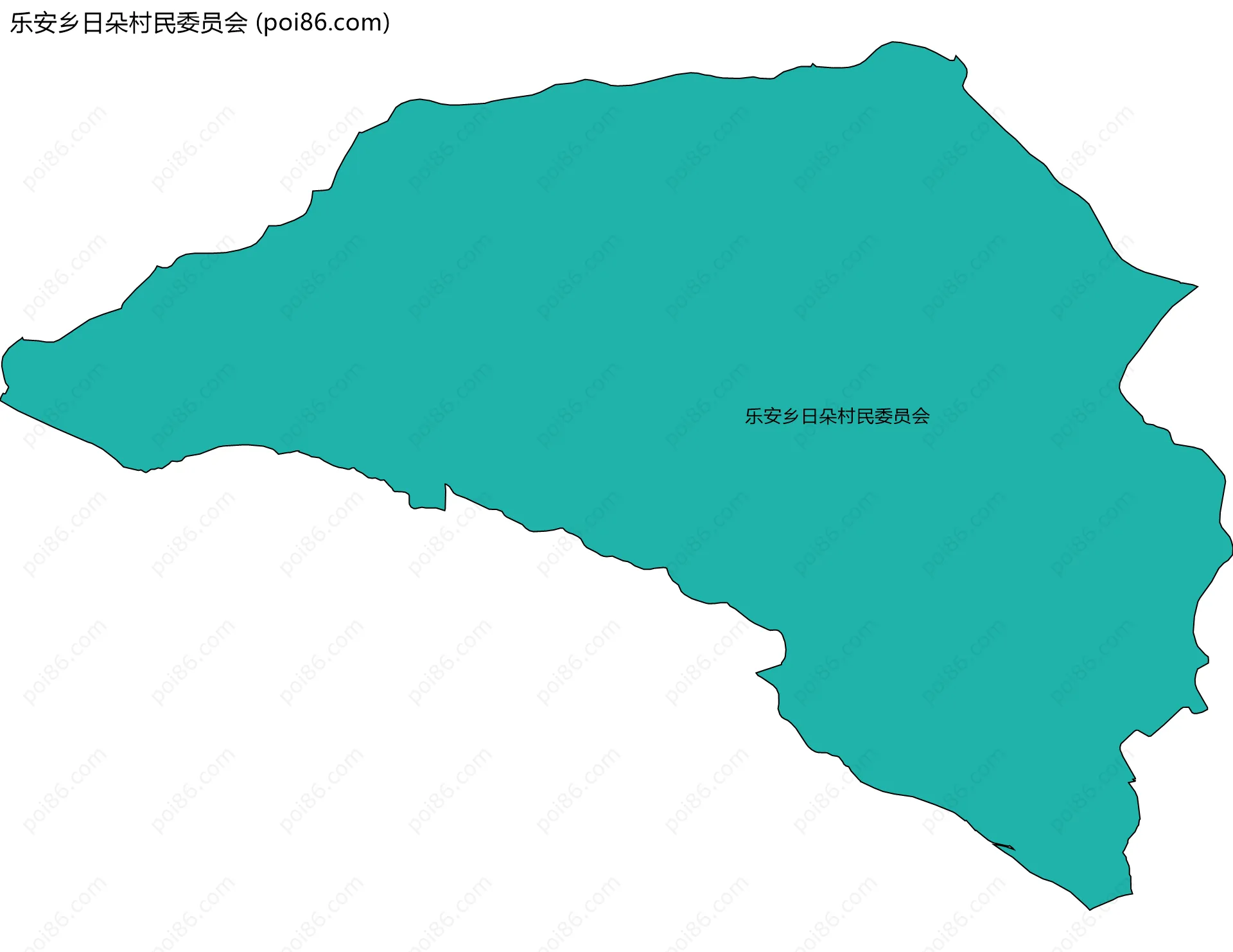 乐安乡日朵村民委员会边界地图