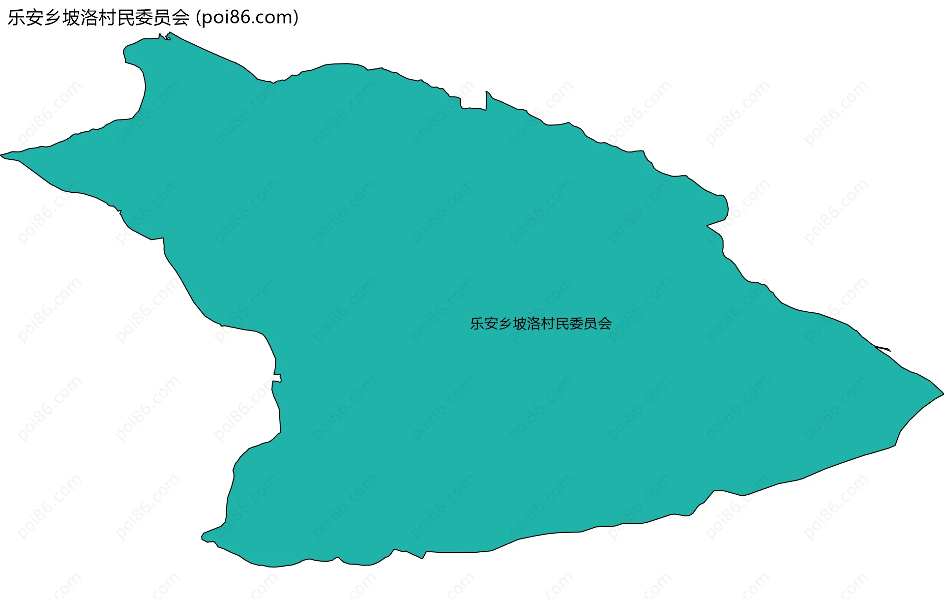 乐安乡坡洛村民委员会边界地图