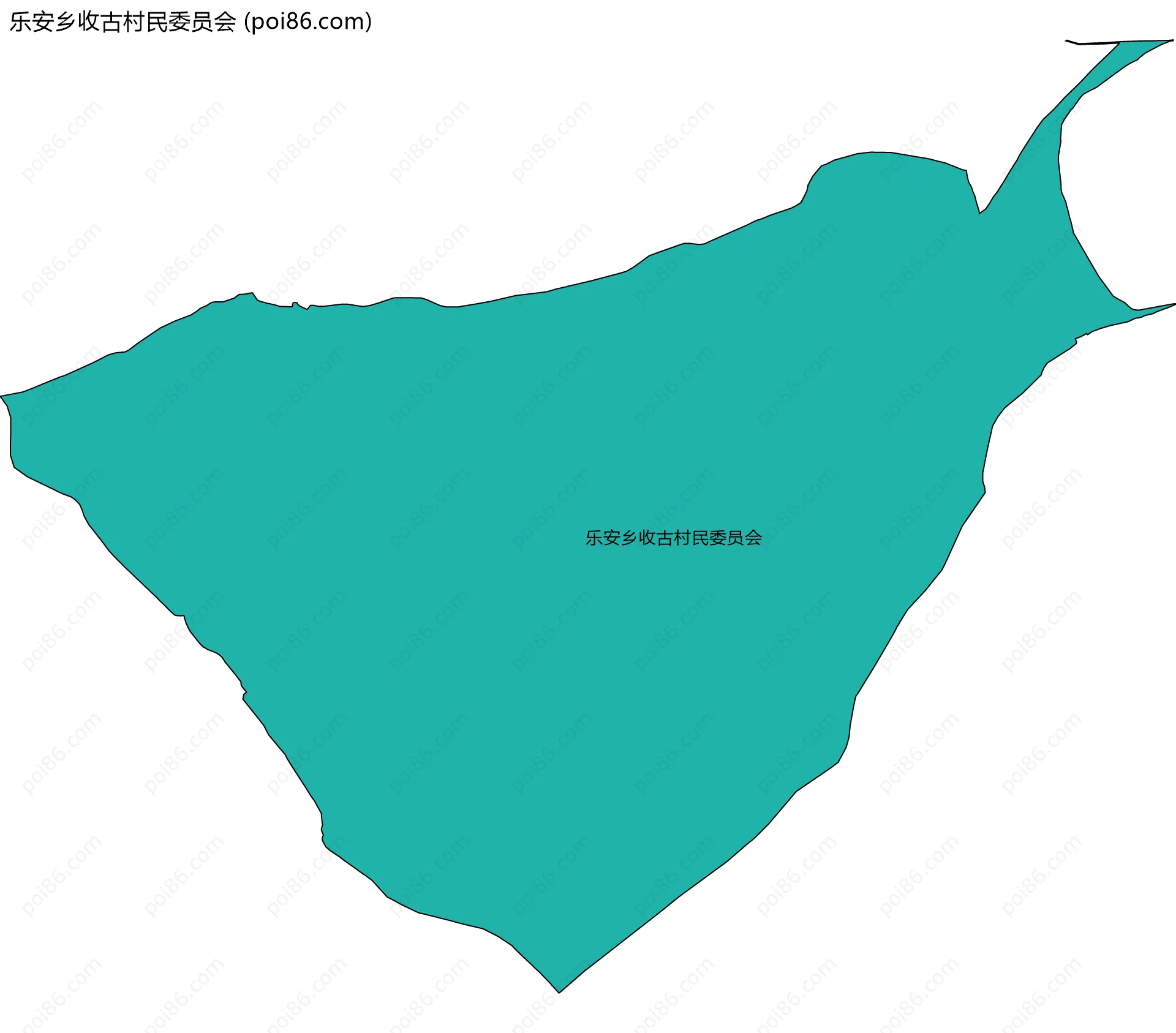 乐安乡收古村民委员会边界地图