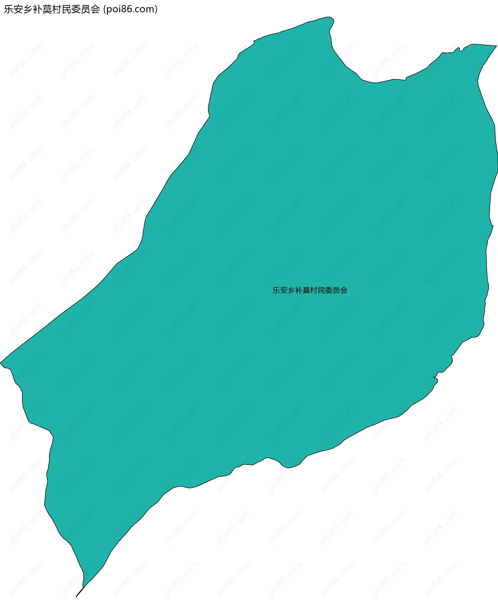 乐安乡补莫村民委员会边界地图