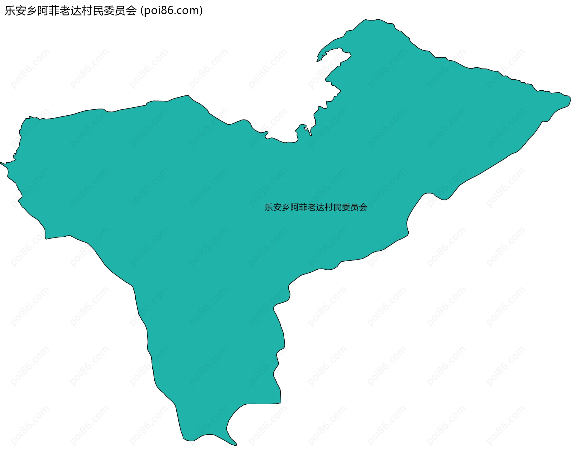 乐安乡阿菲老达村民委员会边界地图