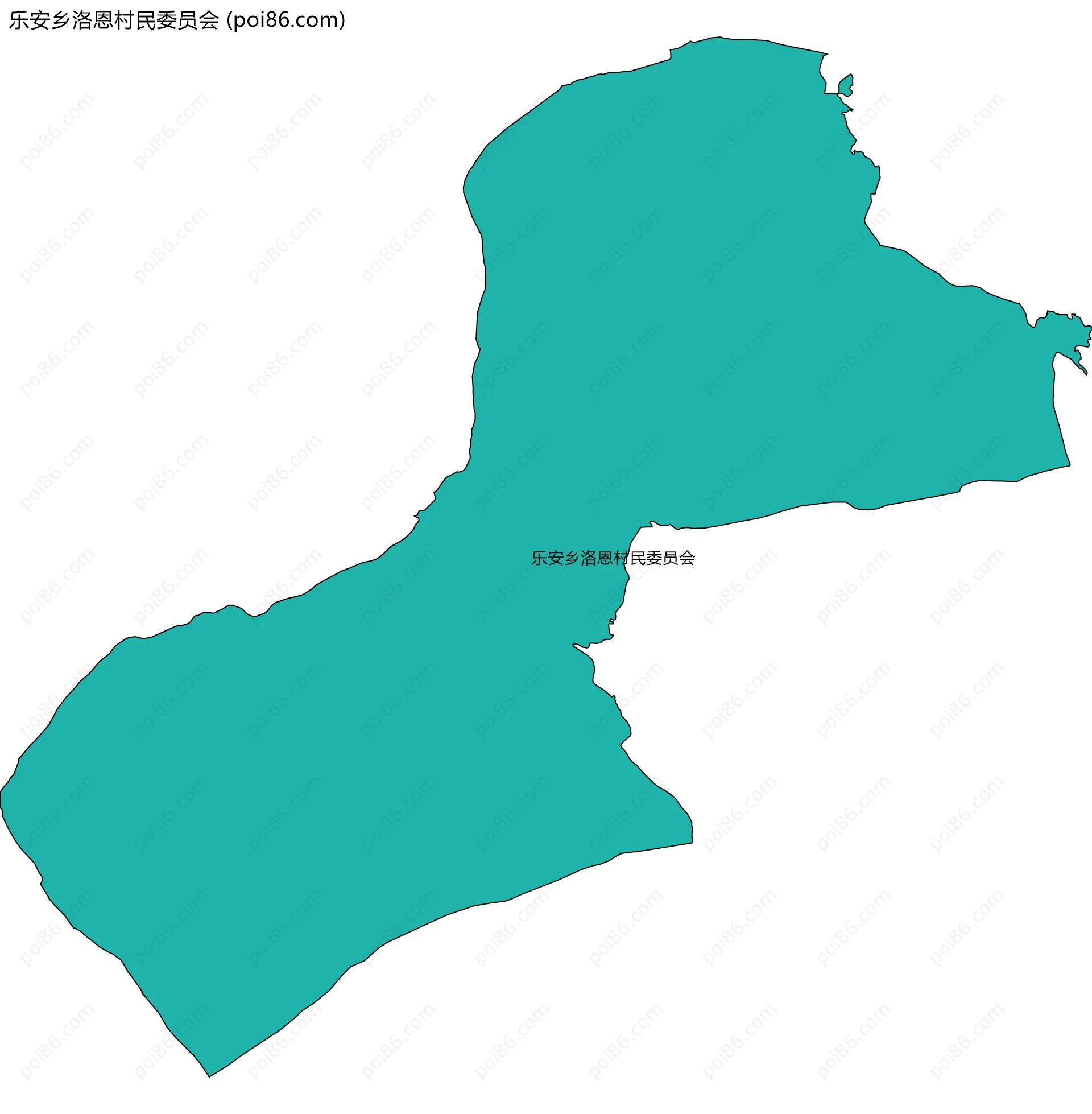 乐安乡洛恩村民委员会边界地图