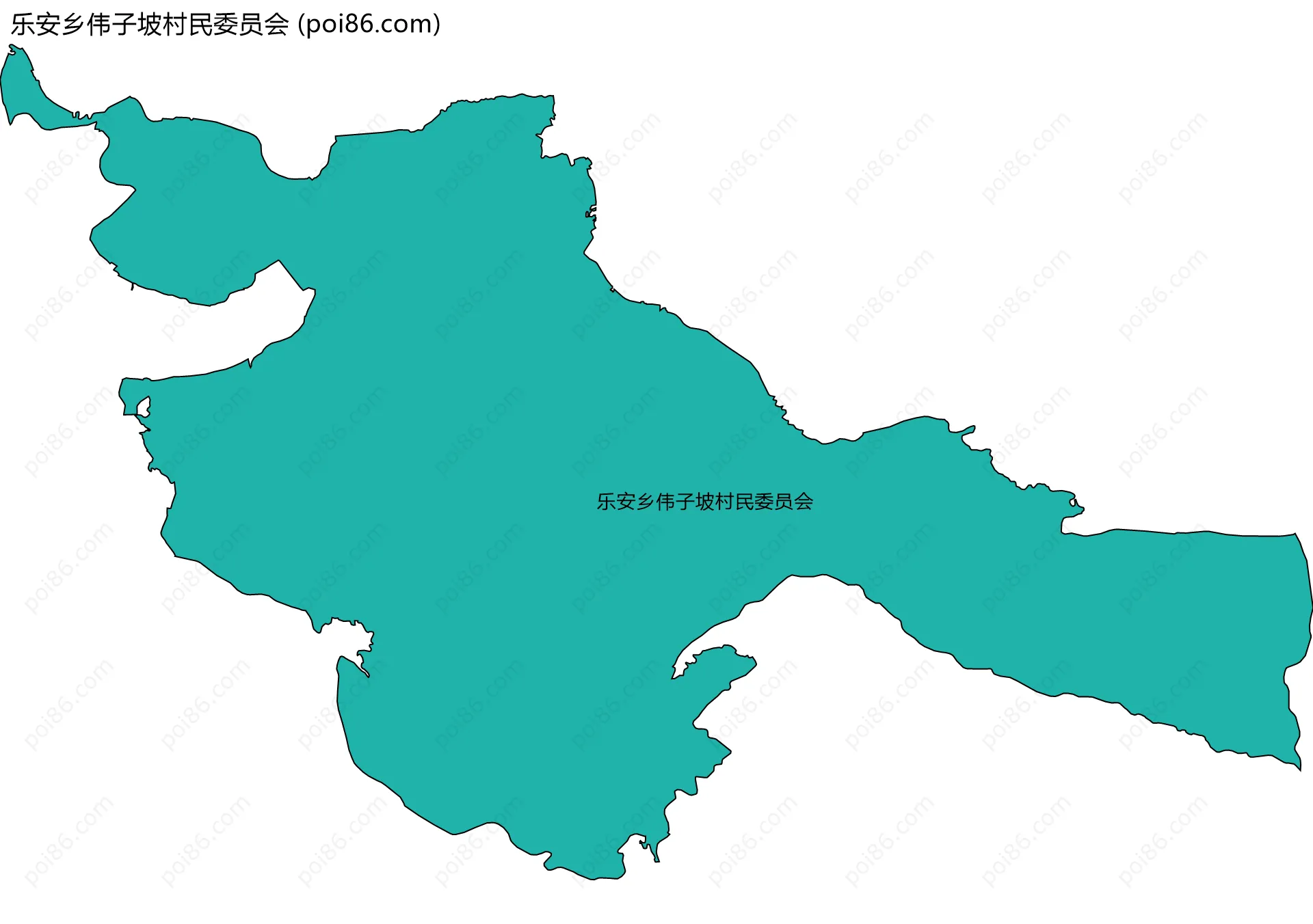乐安乡伟子坡村民委员会边界地图