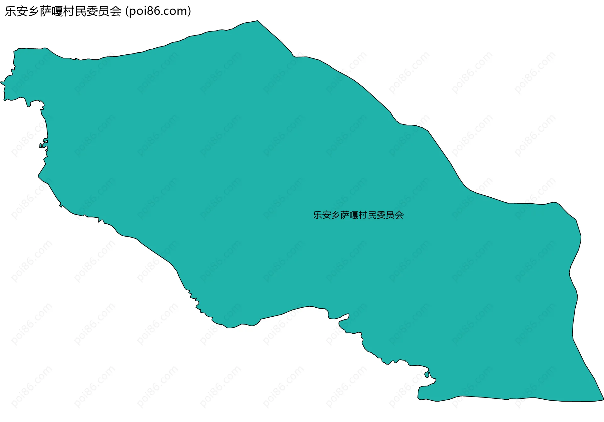 乐安乡萨嘎村民委员会边界地图