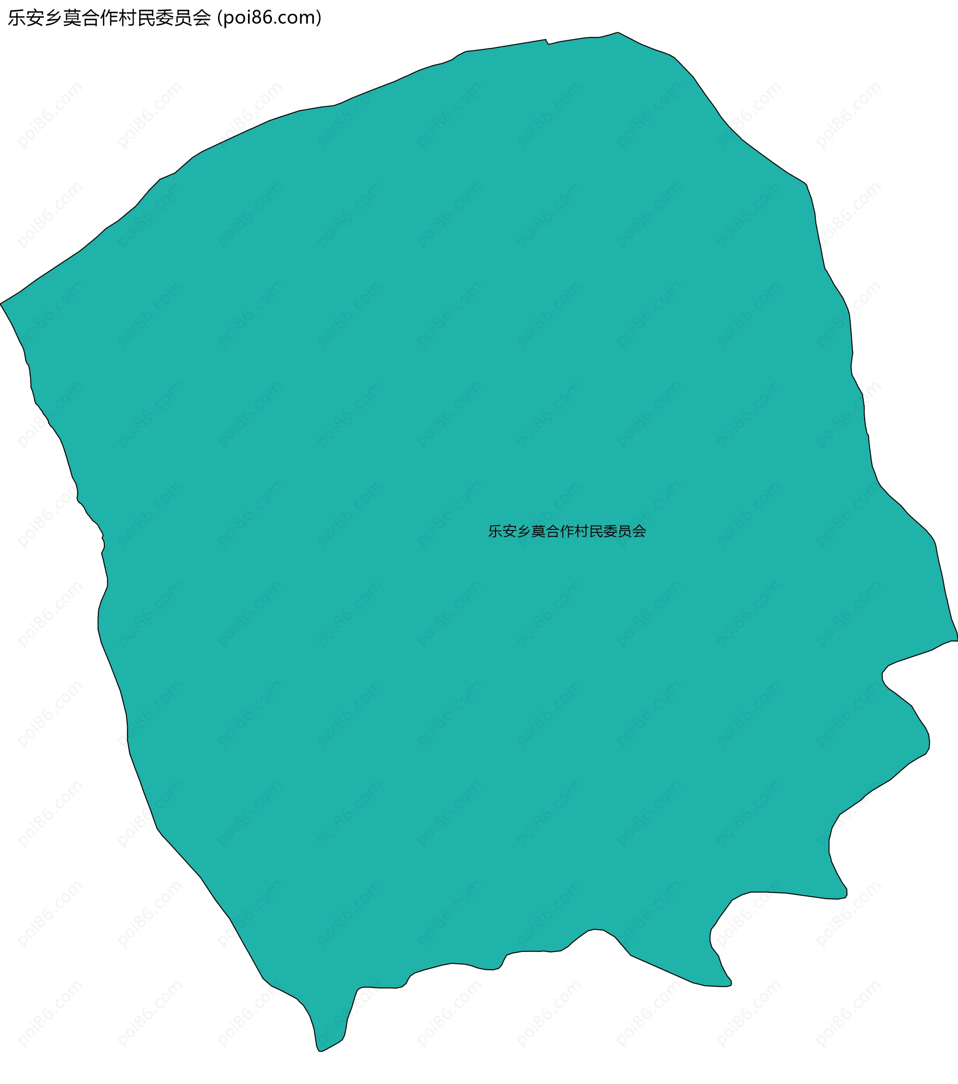 乐安乡莫合作村民委员会边界地图