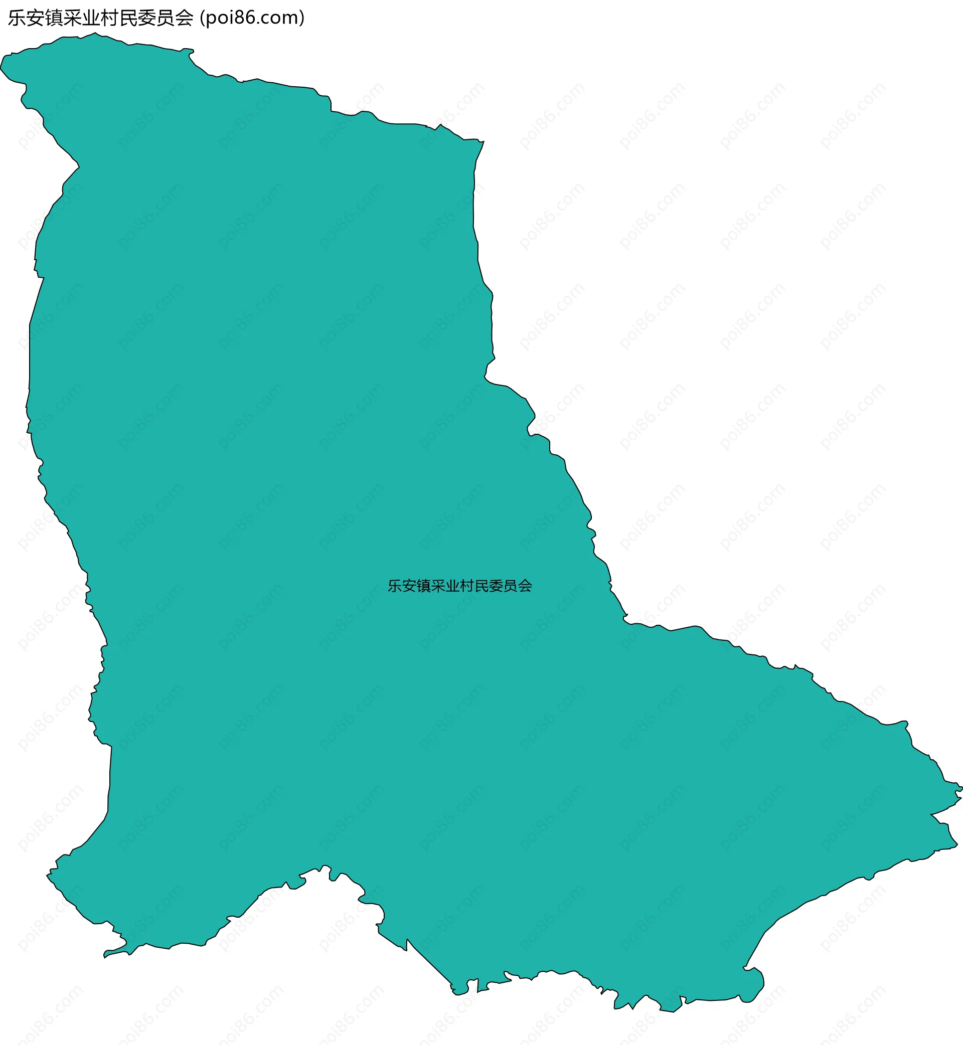 乐安镇采业村民委员会边界地图