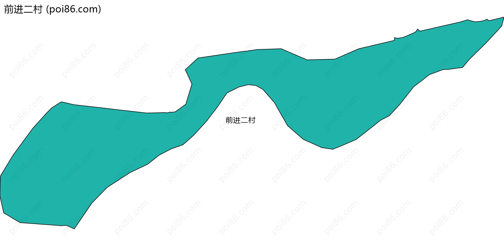 前进二村边界地图