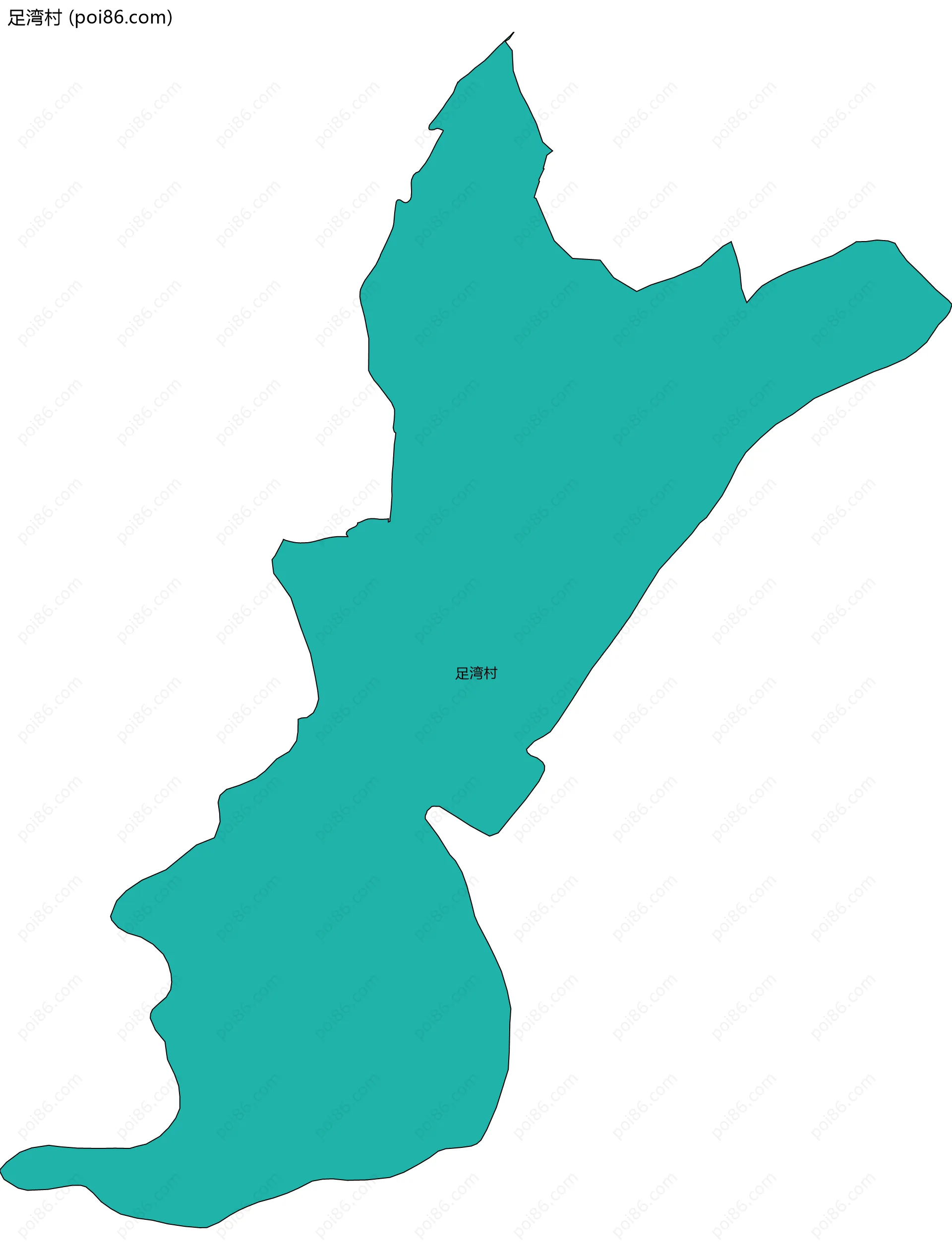 足湾村边界地图