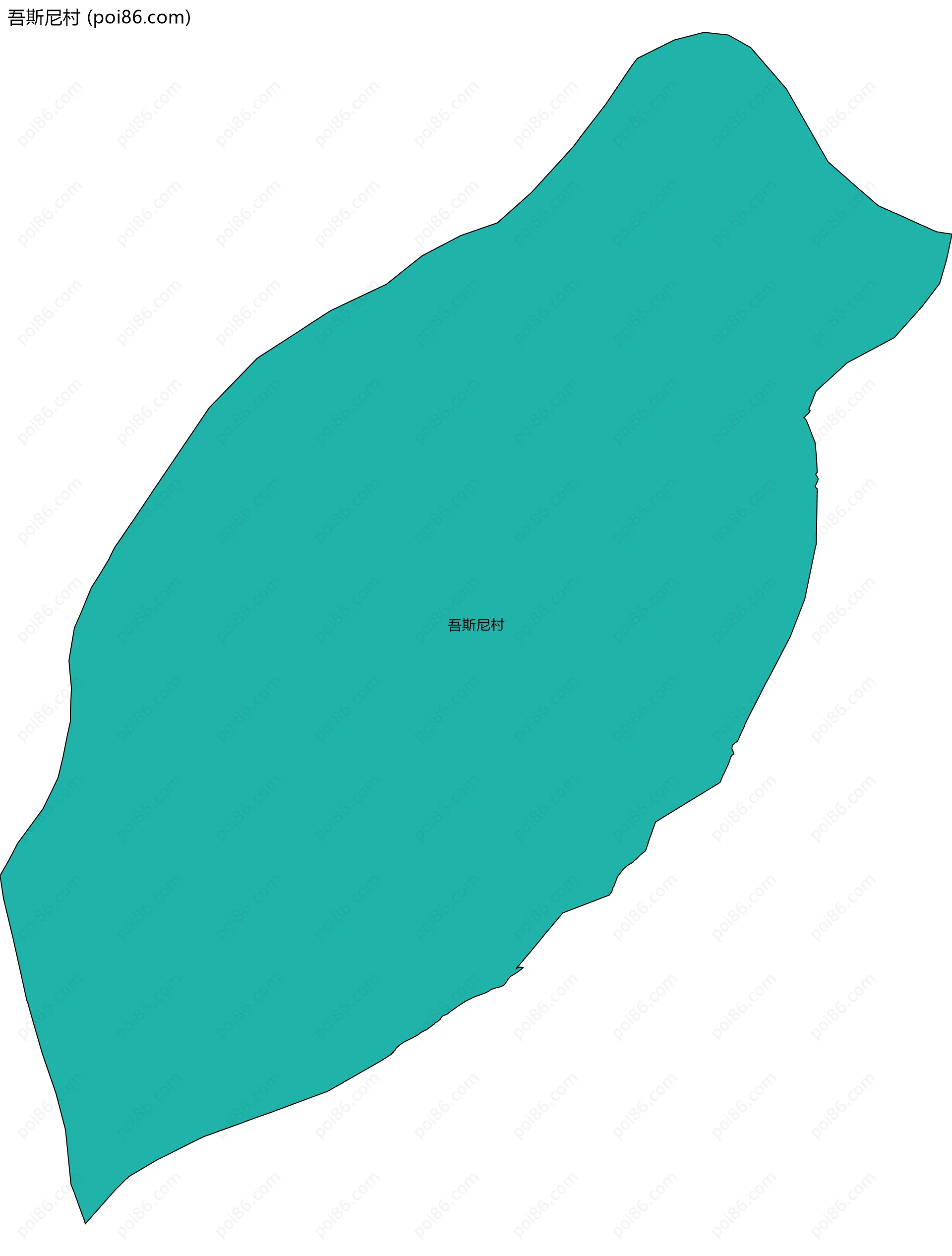 吾斯尼村边界地图