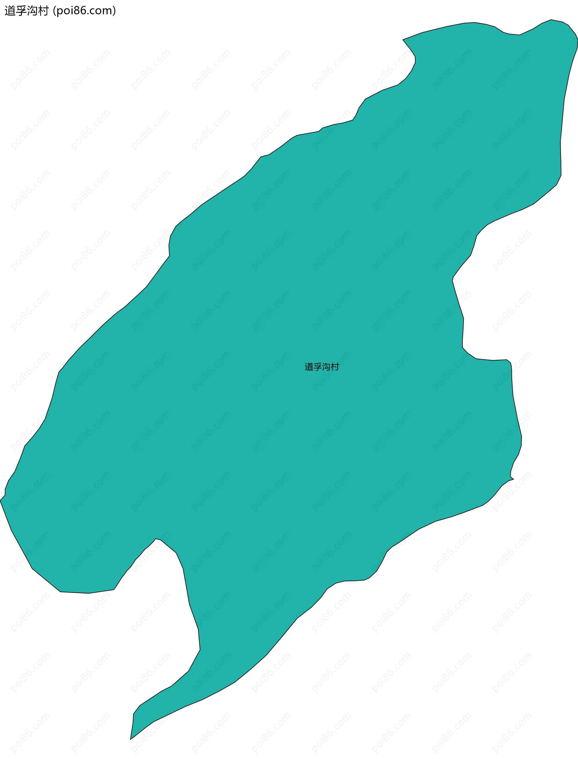 道孚沟村边界地图