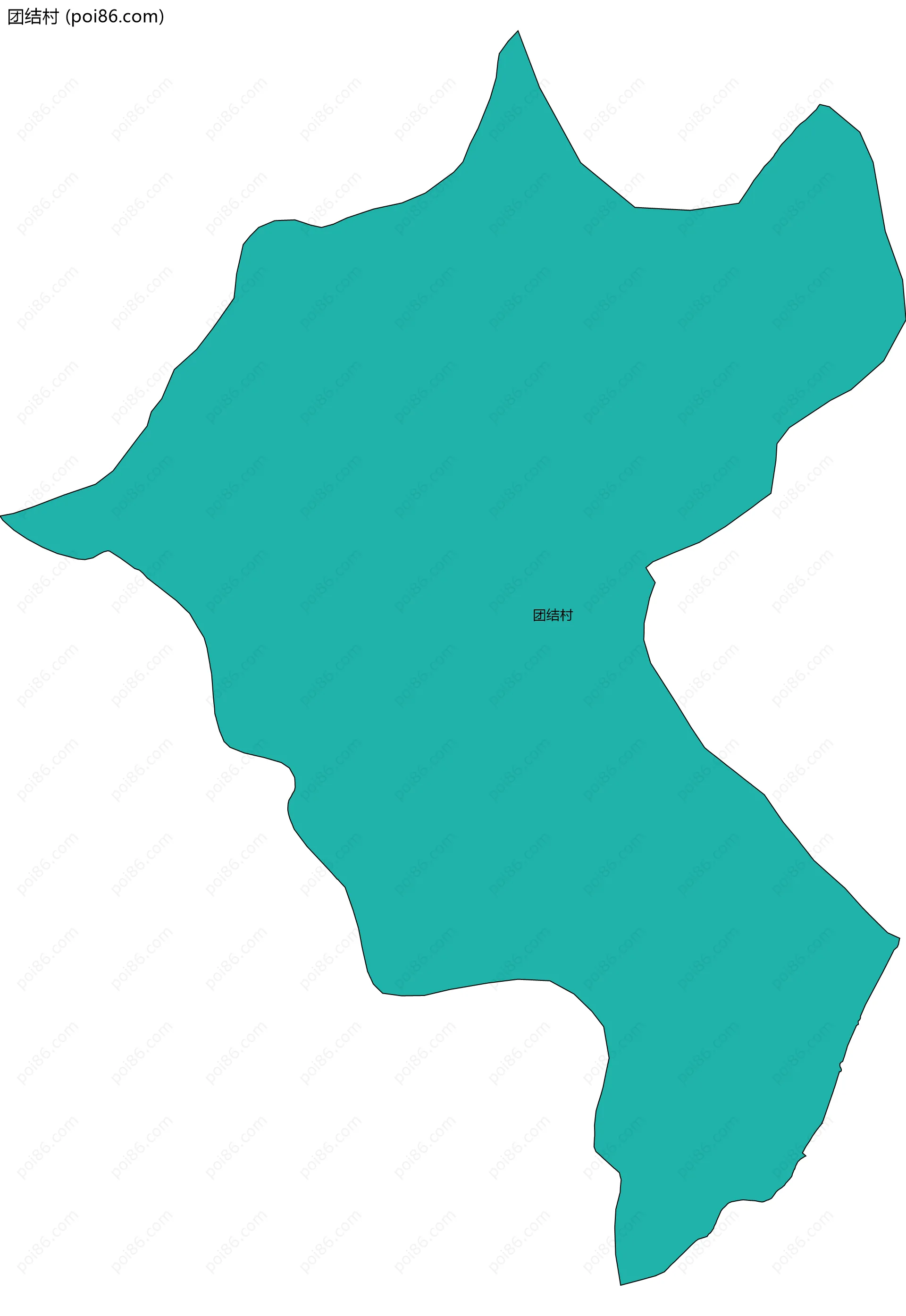 团结村边界地图