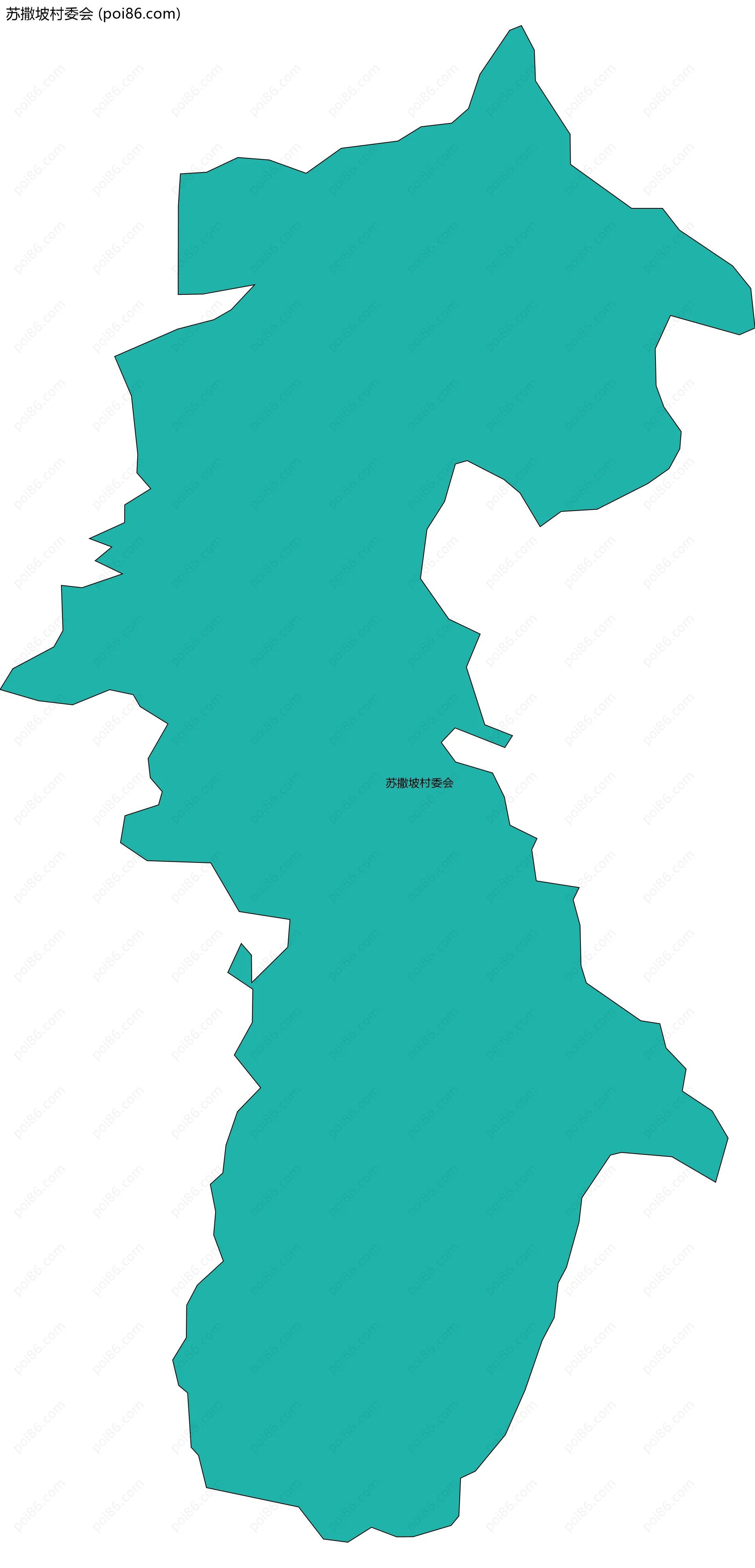 苏撒坡村委会边界地图