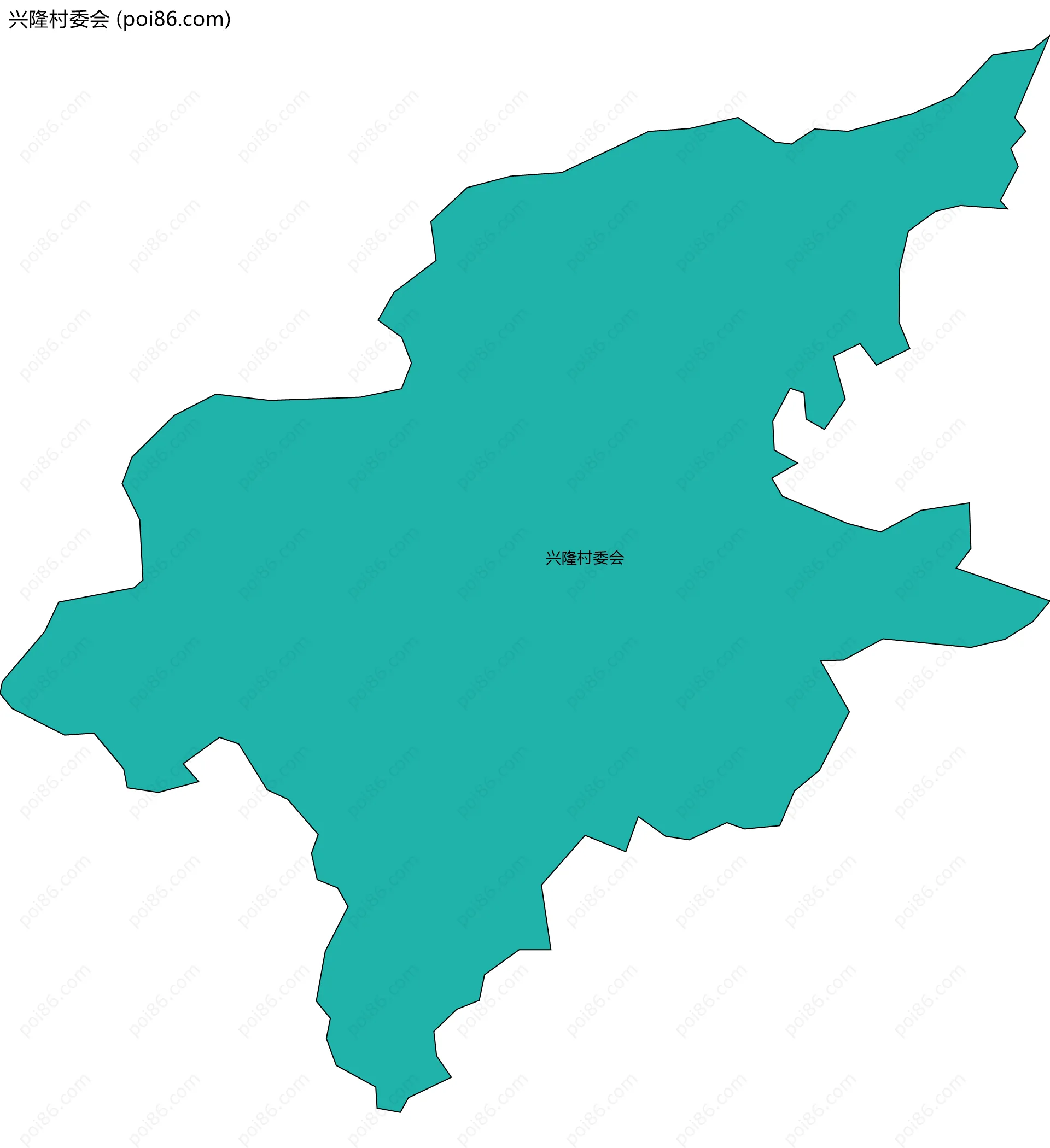 兴隆村委会边界地图