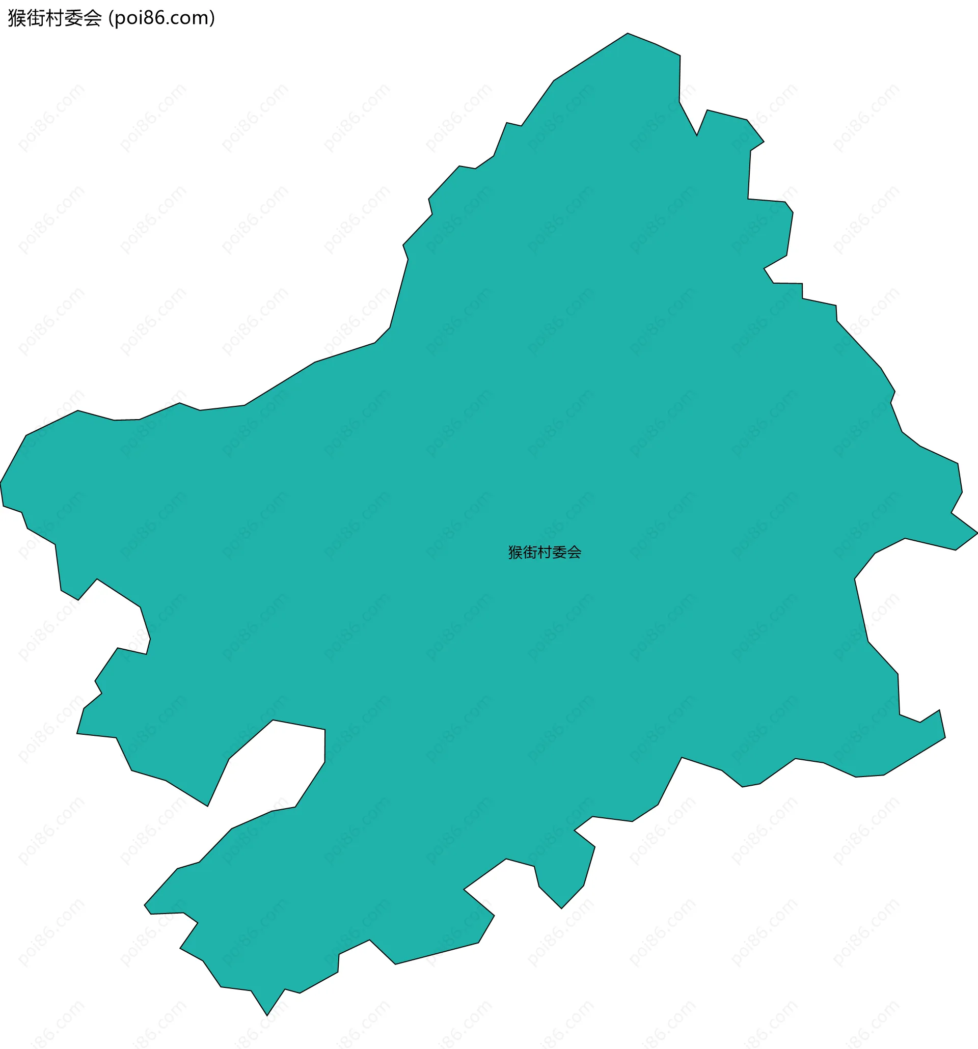 猴街村委会边界地图