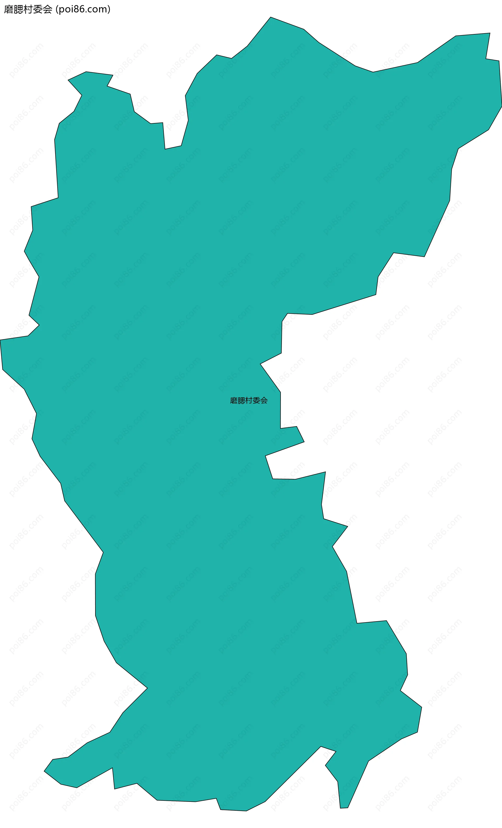 磨腮村委会边界地图