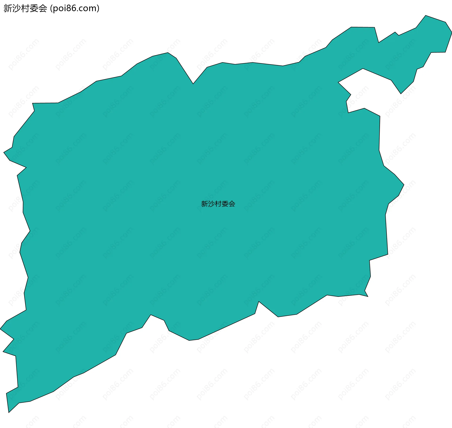 新沙村委会边界地图