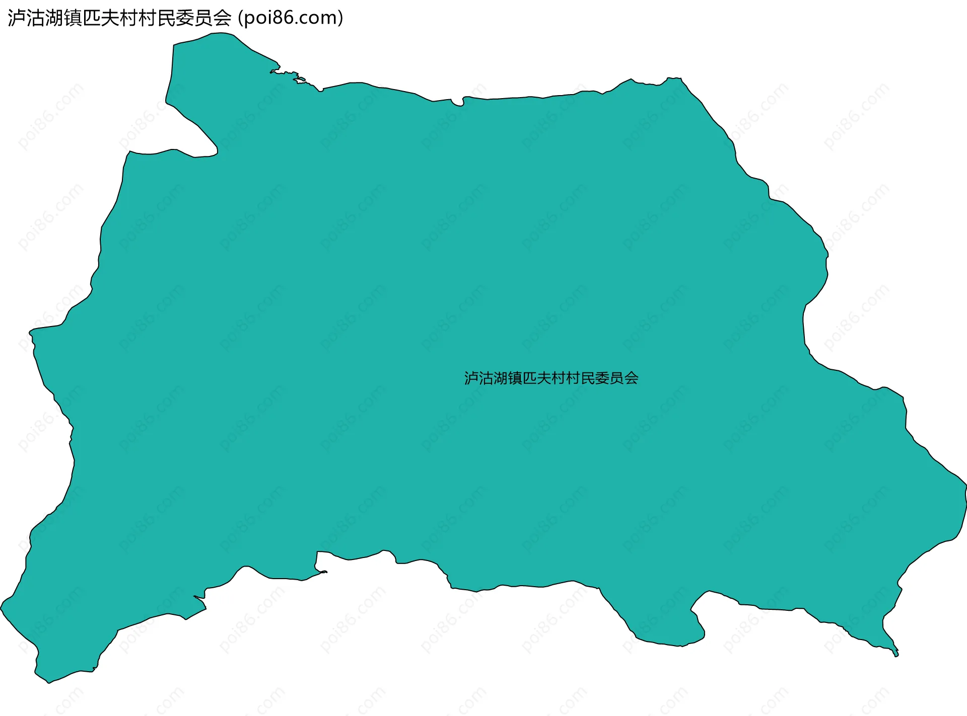 泸沽湖镇匹夫村村民委员会边界地图
