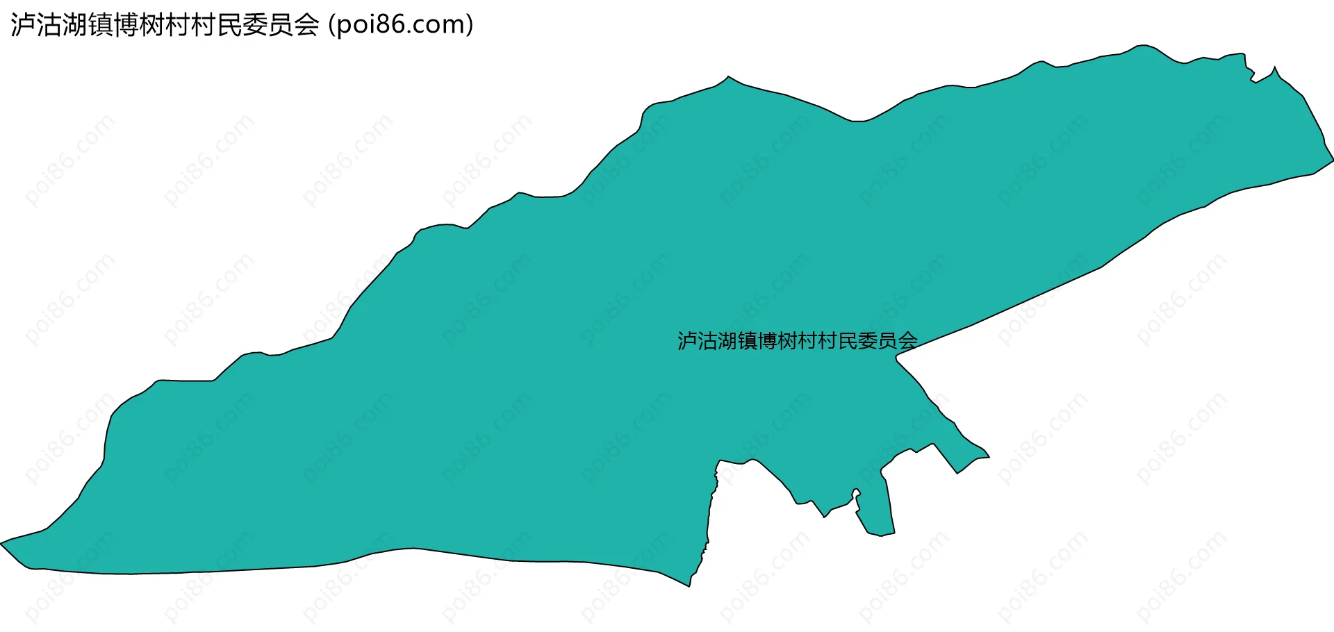 泸沽湖镇博树村村民委员会边界地图