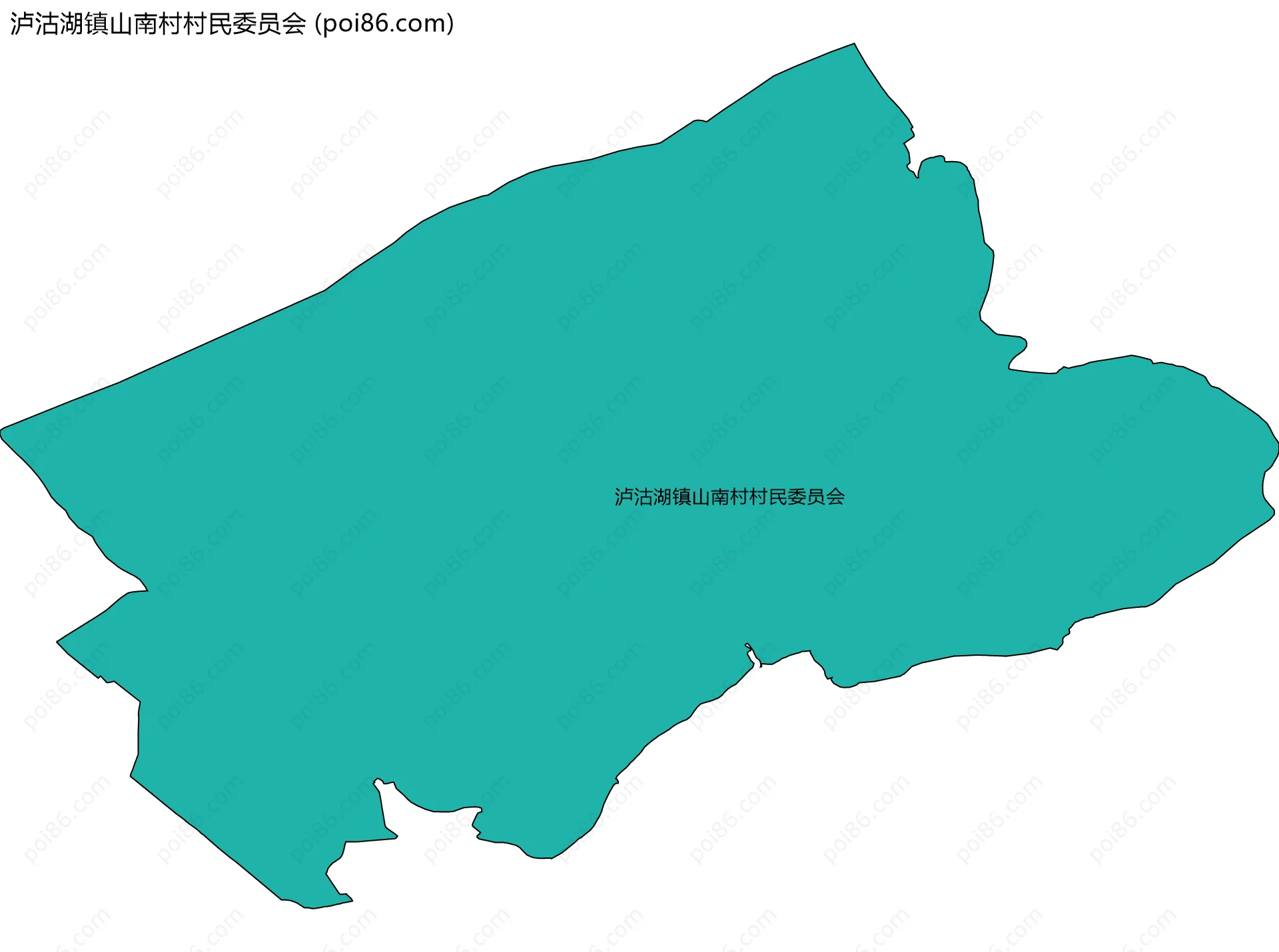 泸沽湖镇山南村村民委员会边界地图