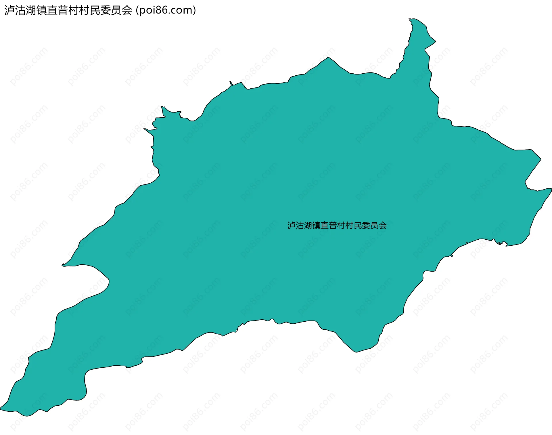 泸沽湖镇直普村村民委员会边界地图