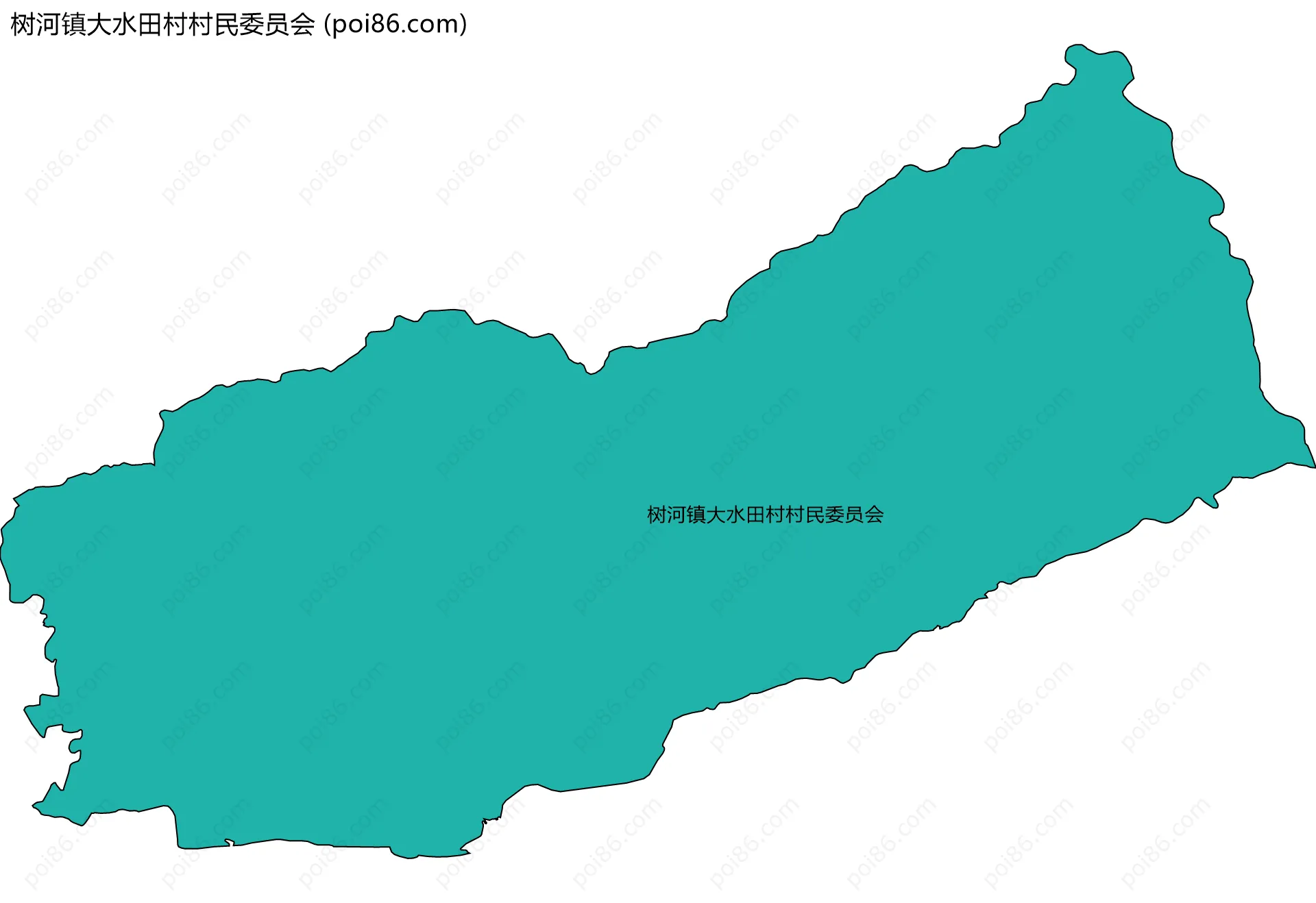 树河镇大水田村村民委员会边界地图