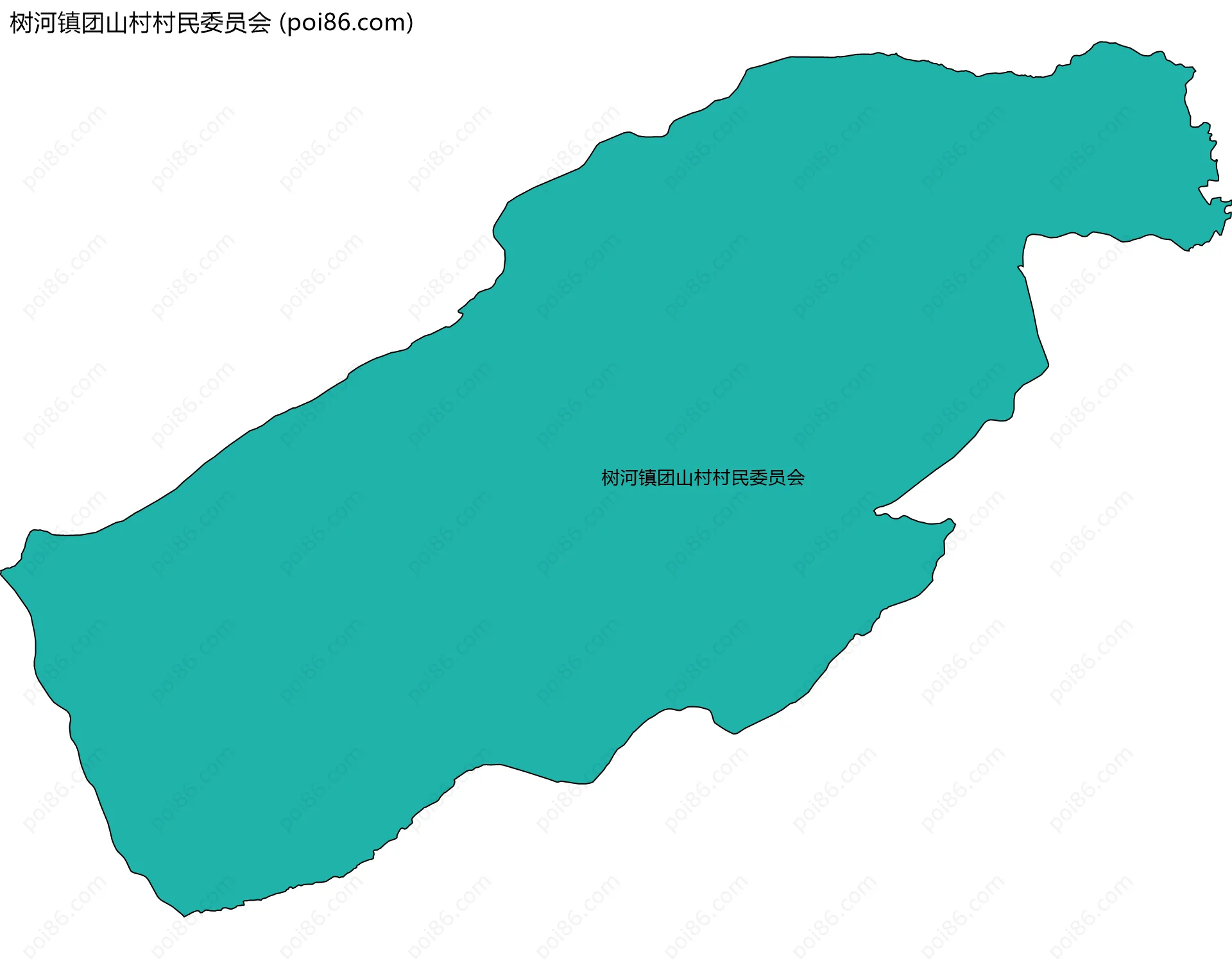 树河镇团山村村民委员会边界地图
