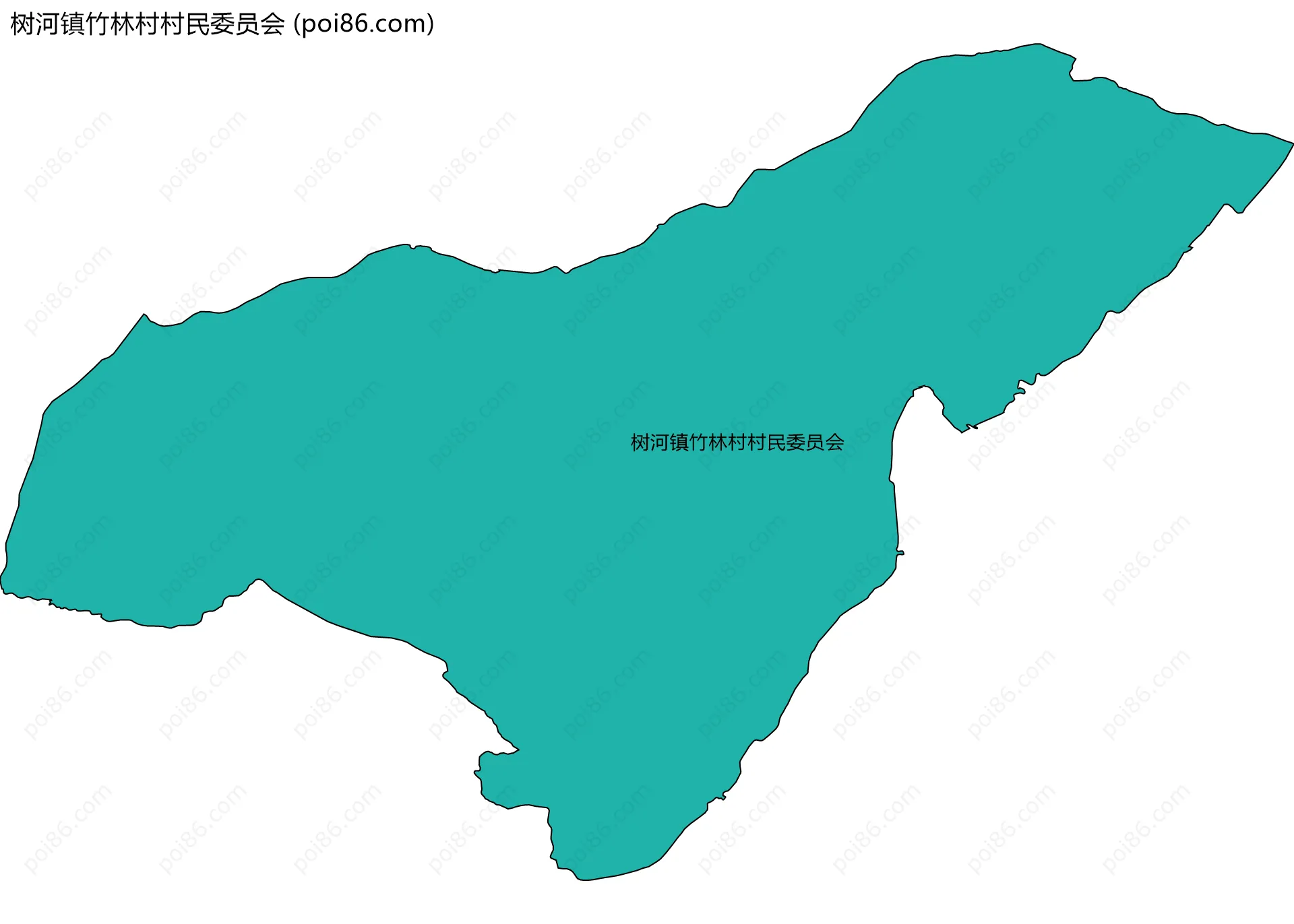 树河镇竹林村村民委员会边界地图