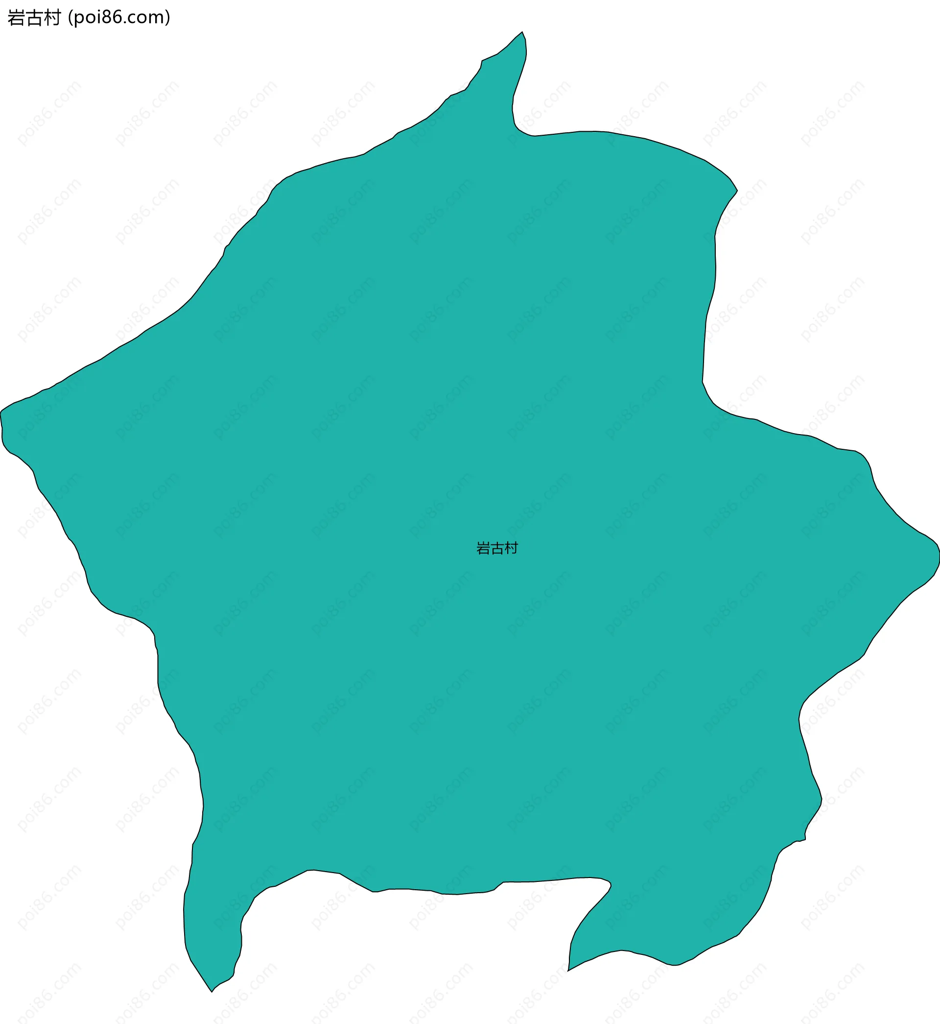 岩古村边界地图